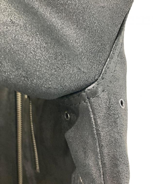 【超希少3L 牛革】ジースターロウ　レザージャケット　ライダース　刺繍　ロゴ金具 中古・古着通販】G-STAR RAW (ジースターロゥ) レザーライダース