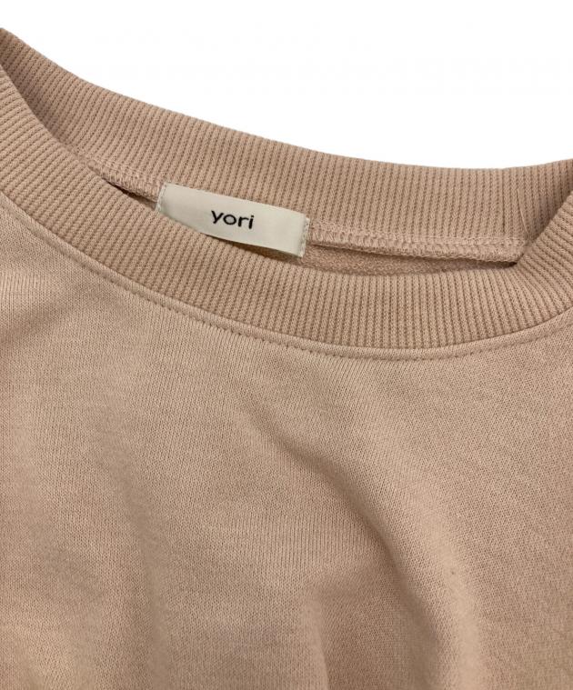 中古・古着通販】yori (ヨリ) 裏毛ティアードフリルカットソー ピンク