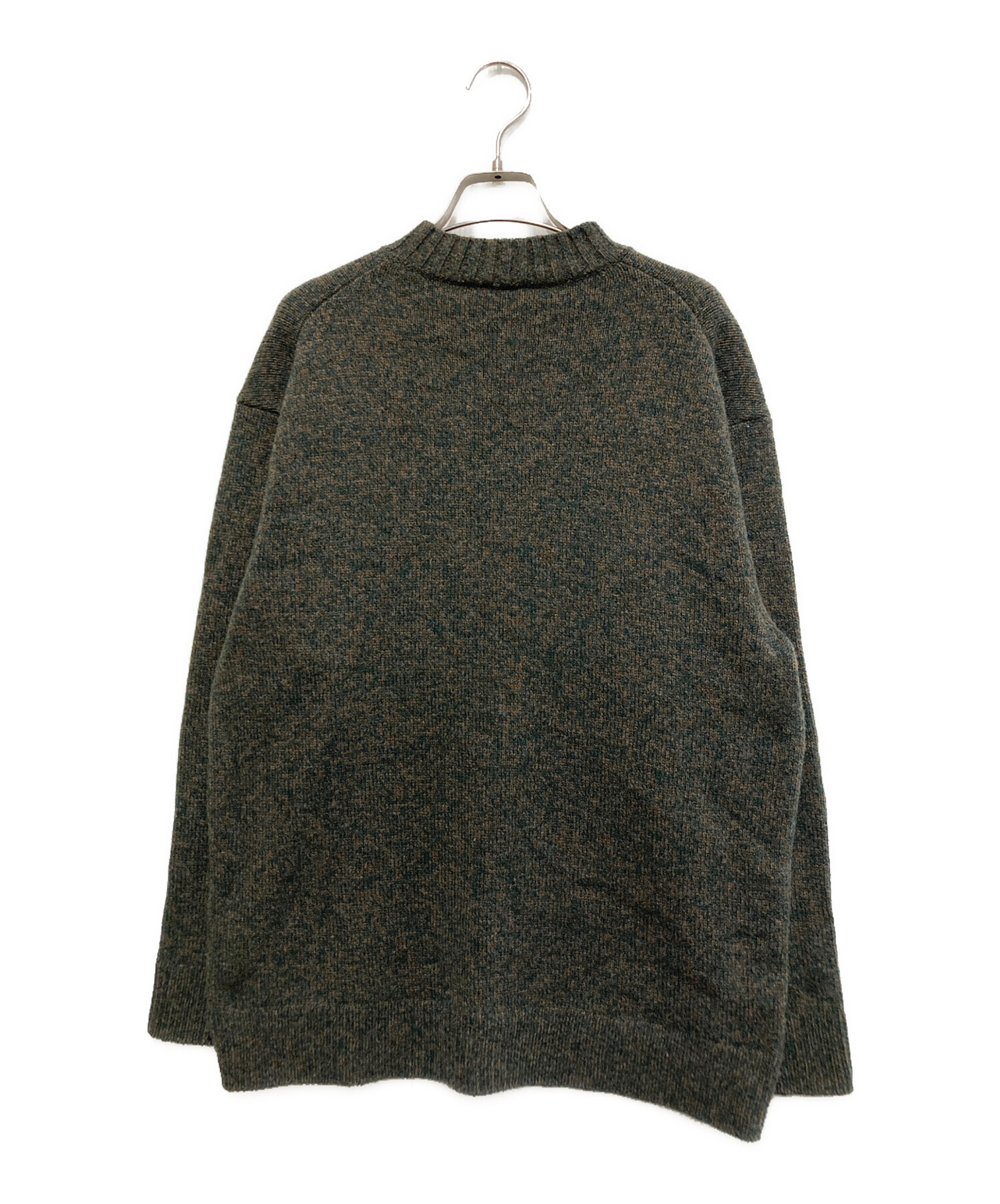 中古・古着通販】ATON (エイトン) Vネックニット グリーン サイズ:2