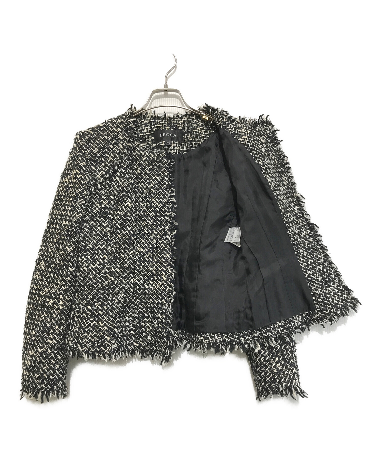 中古・古着通販】EPOCA (エポカ) ノーカラーツイードジャケット