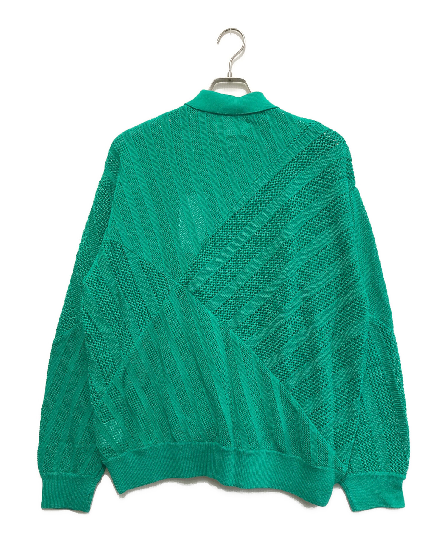 YOKE cotton mesh stripe zip-up cardigan 【公式通販】