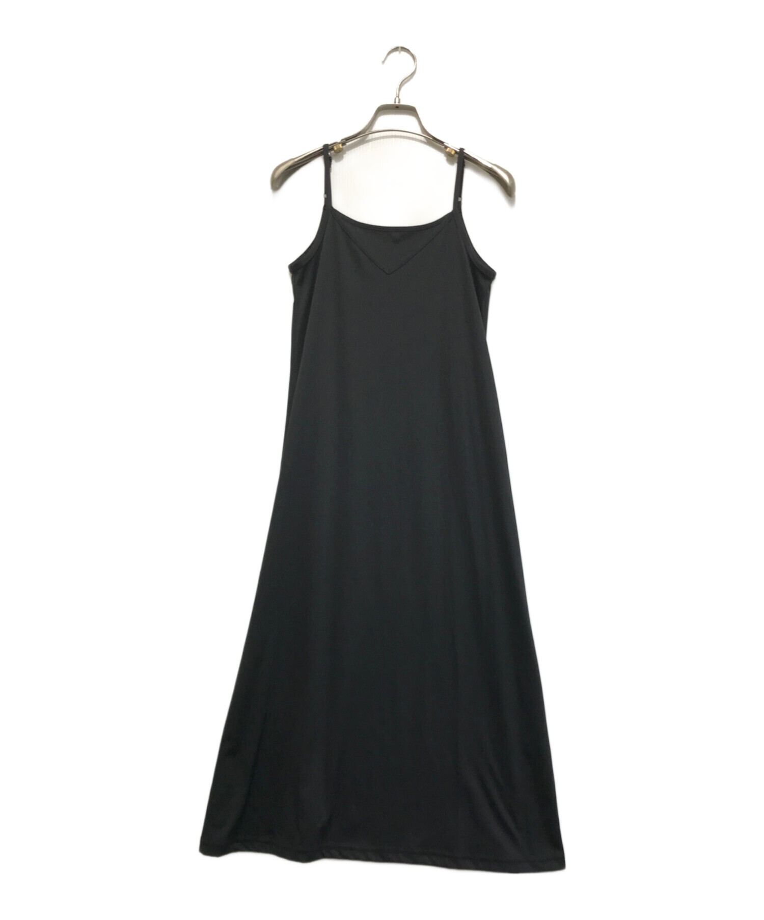 中古・古着通販】Ameri (アメリ) VELOUR DOCKING SCARF DRESS ブラック 