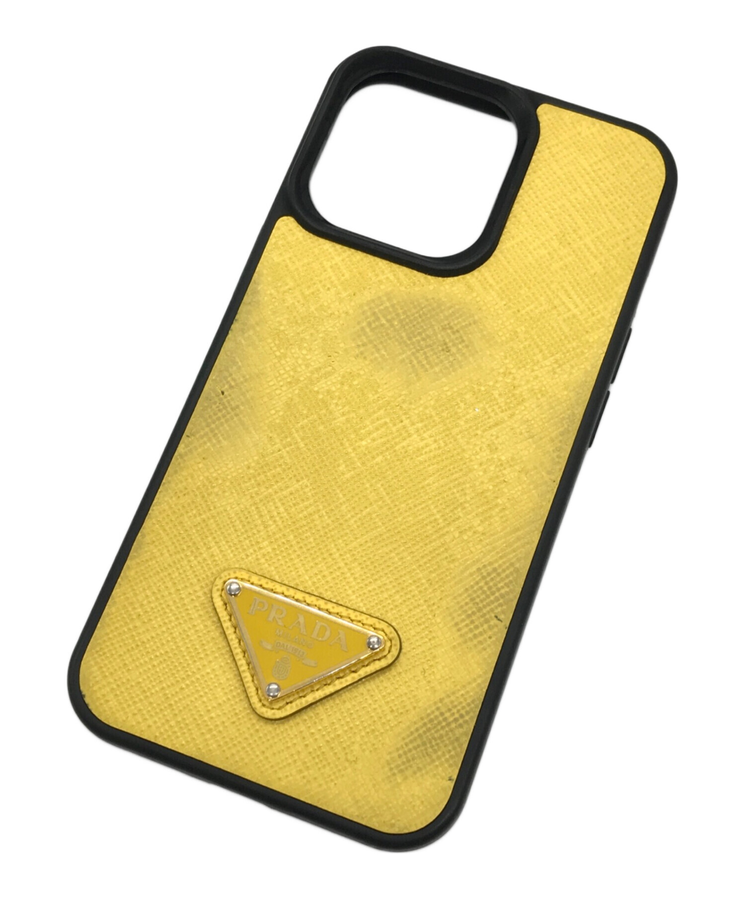 PRADA イエロー iPhone用ケース13Pro 中古・古着通販】PRADA (プラダ) iPhoneケース イエロー サイズ