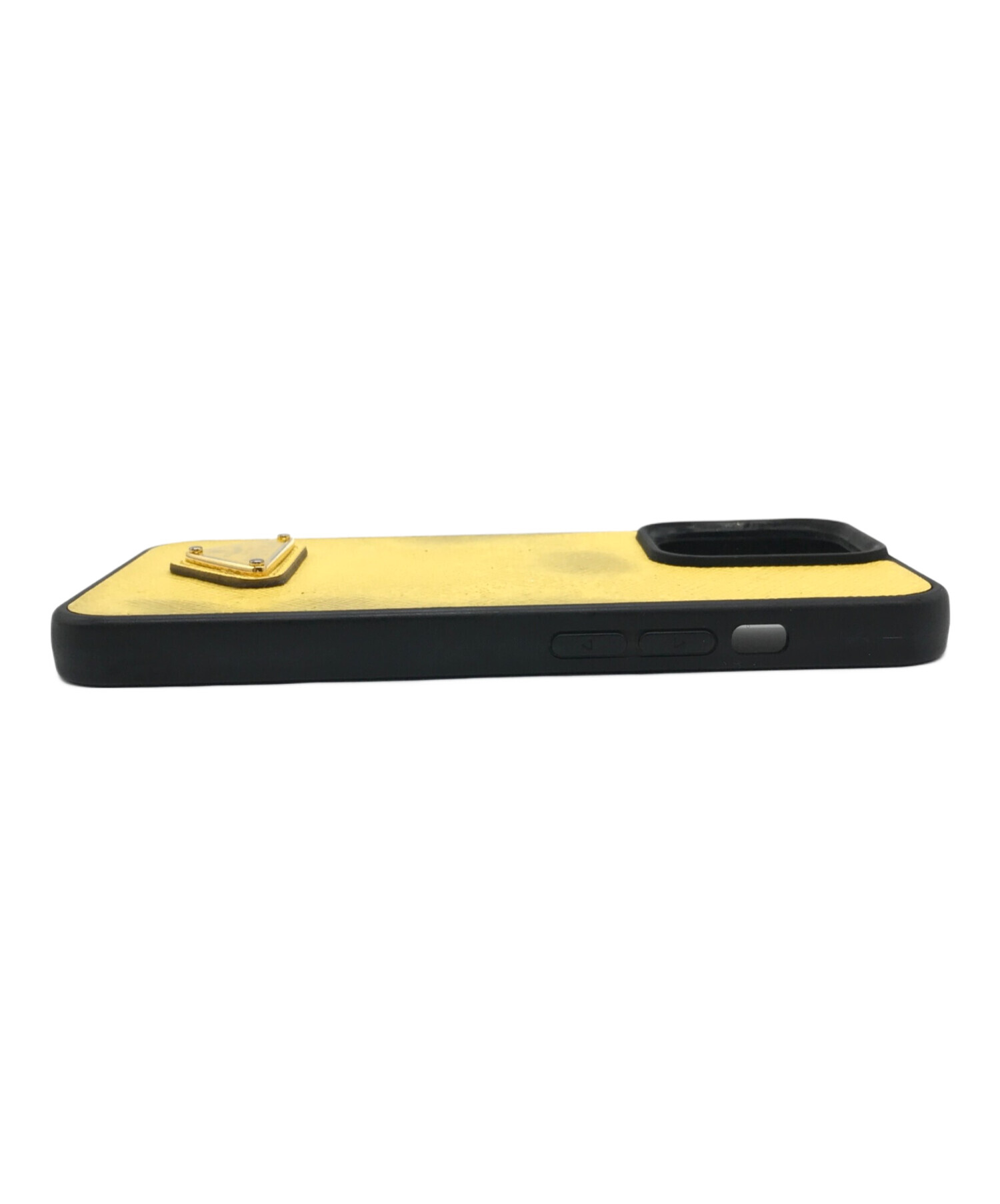 PRADA イエロー レザー iPhone13 ケース 中古・古着通販】PRADA (プラダ) iPhoneケース イエロー サイズ