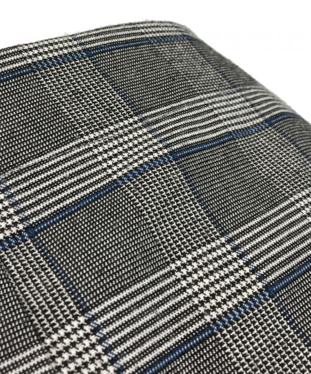 中古・古着通販】AMERI (アメリ) PUFF CHECK JACKET WIT グレー×ブルー