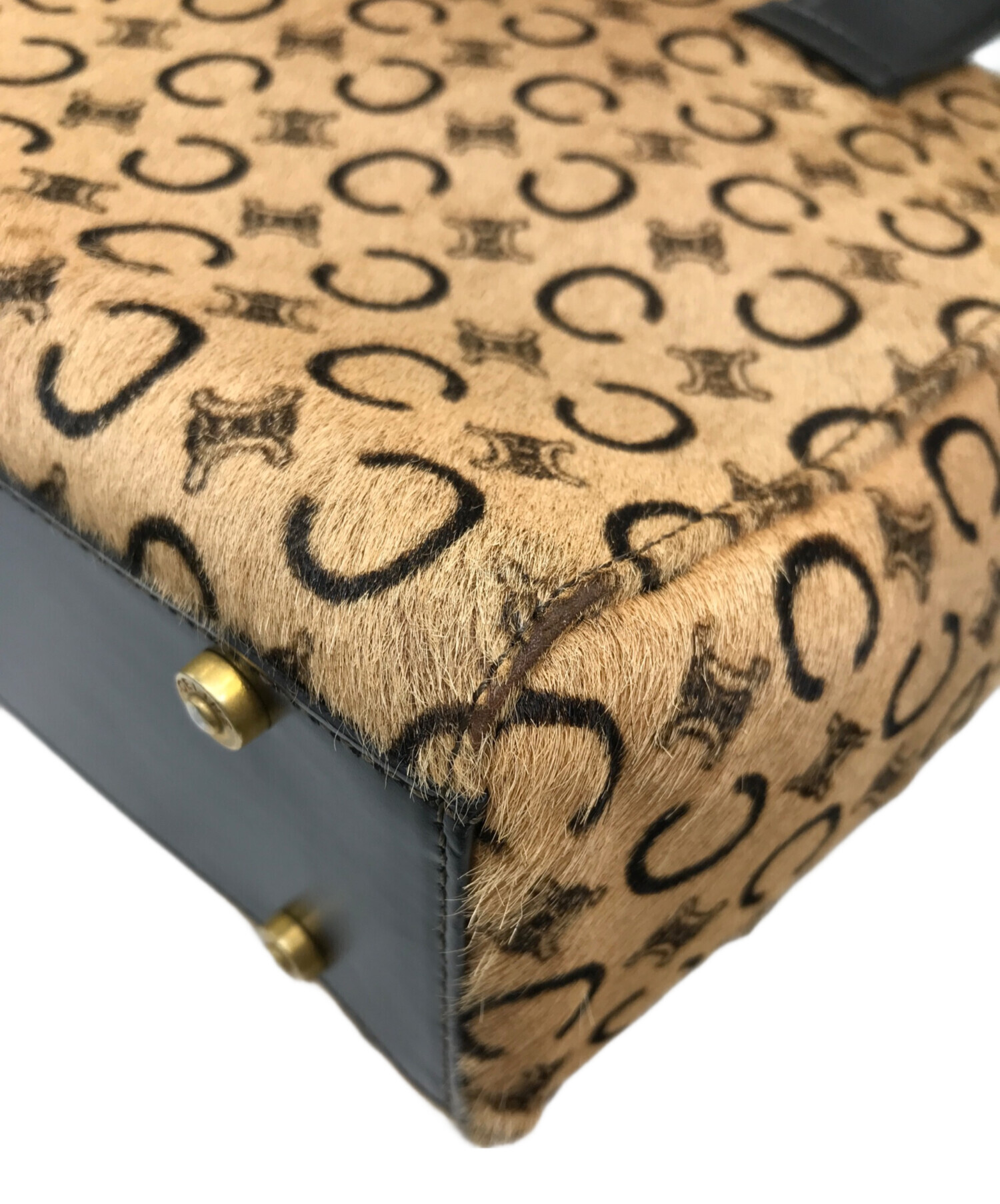 中古・古着通販】CELINE (セリーヌ) マカダム柄トートバッグ ブラウン