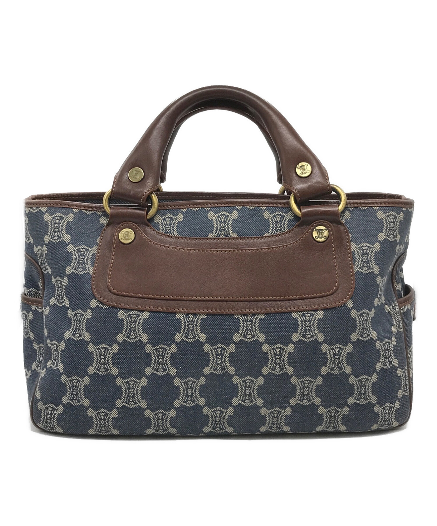 デニムマカダム◎CELINE セリーヌ　デニムピーコート　マカダム柄　ダブル デニムマカダム◎CELINE セリーヌ デニムピーコート マカダム柄 ダブル