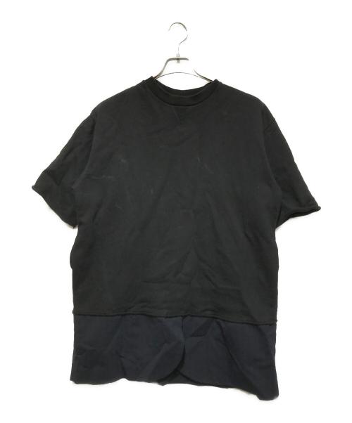 3487【美品】メゾンマルジェラ 半袖ワンピース 4つ角 刺繍 黒 M 中古・古着通販】MM6 Maison Margiela (エムエムシックスメゾン