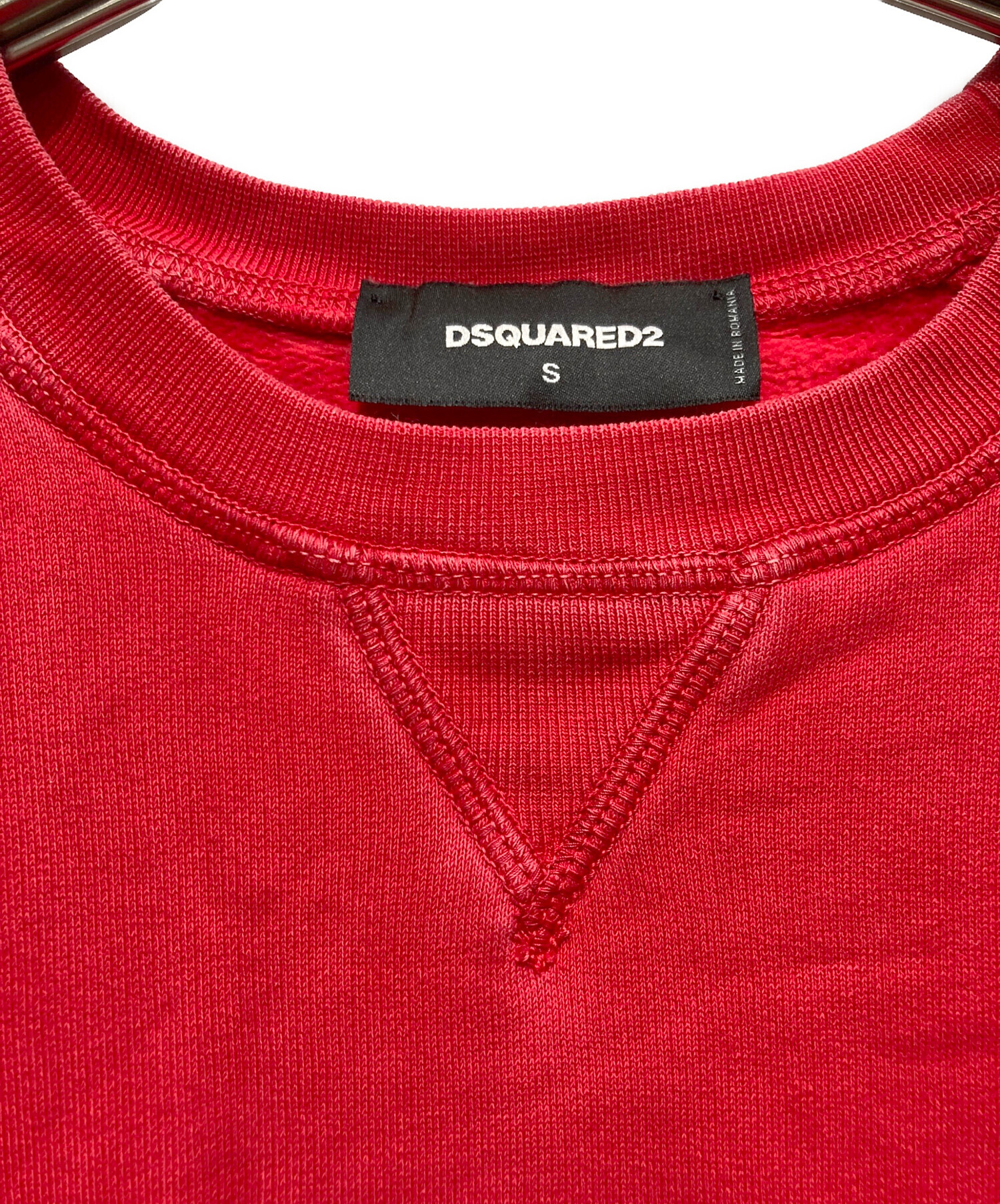 DSQUARED2 トレーナーレッド DSQUARED2 ディースクエアード 大人気スエット レッド (D