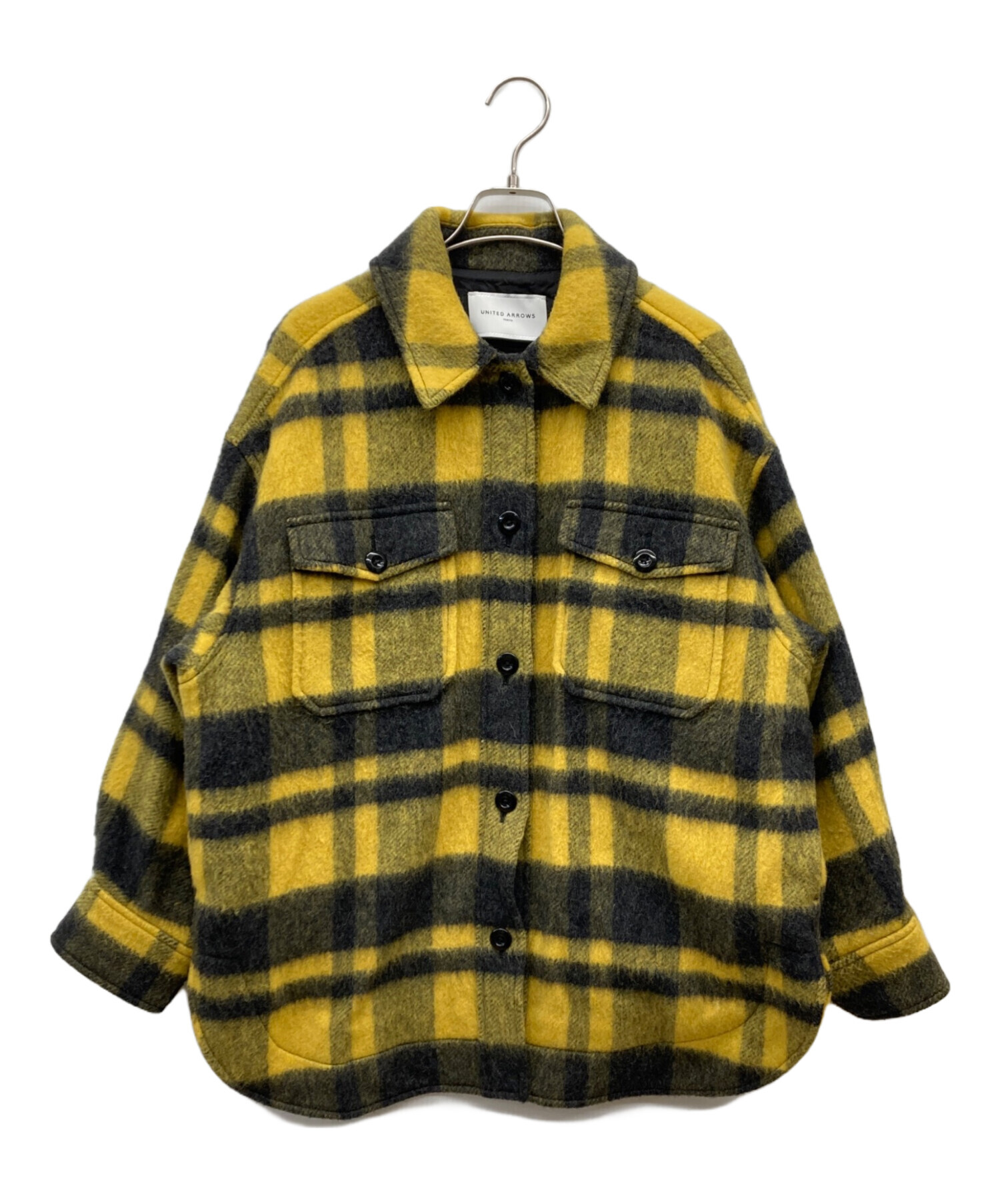 美品　UNITEDARROWS　モヘア混　シャギチェック　CPOジャケット 中古・古着通販】UNITED ARROWS (ユナイテッドアローズ) シャギー