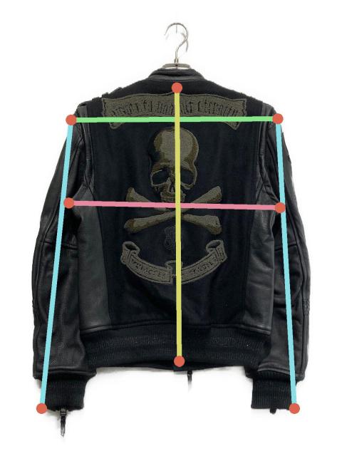 中古・古着通販】Roen (ロエン) スタジャン ブラック サイズ:46