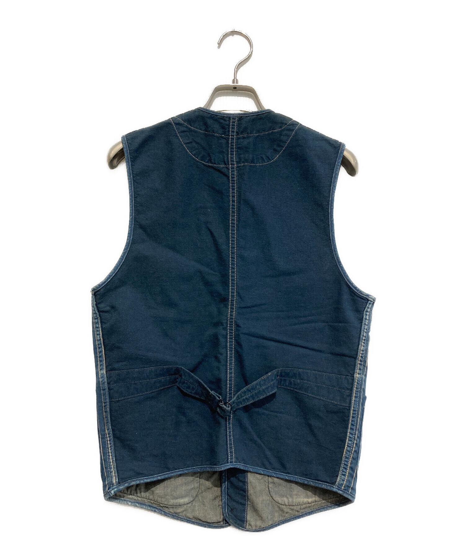 中古・古着通販】RRL (ダブルアールエル) ヒッコリーベスト ネイビー 