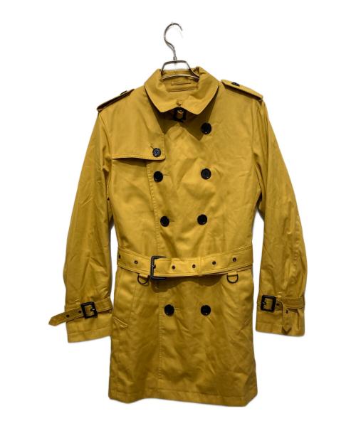 バーバリーブラックレーベル トレンチコート マスタード イエロー 中古・古着通販】BURBERRY BLACK LABEL (バーバリーブラックレーベル