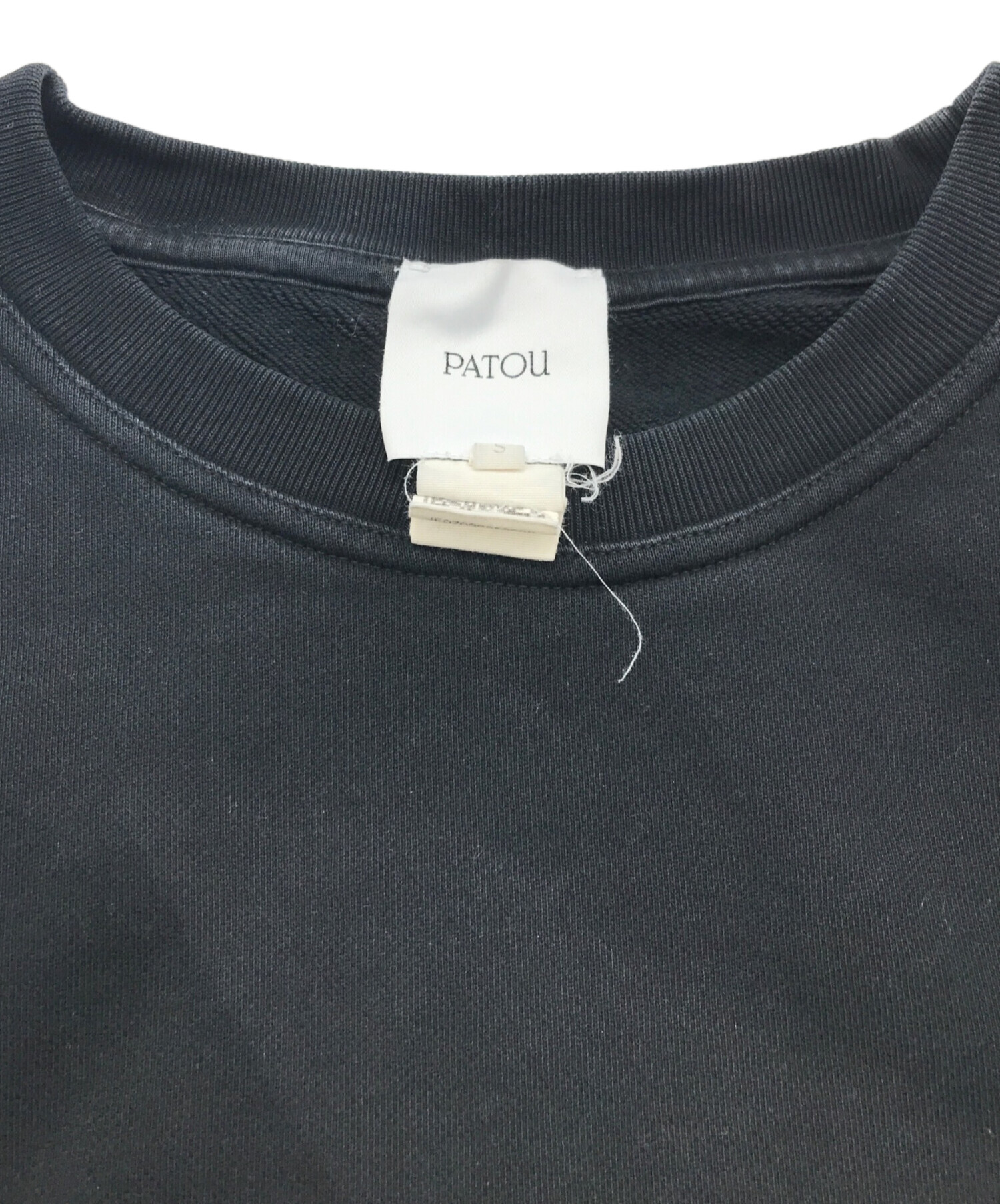 中古・古着通販】patou (パトゥ) 刺繍ロゴスウェット ネイビー サイズ 