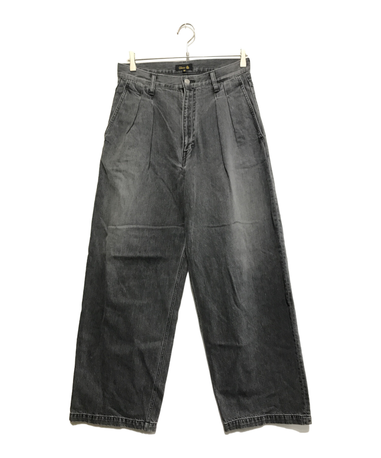 中古・古着通販】Drawer (ドゥロワー) タックデニムパンツ グレー