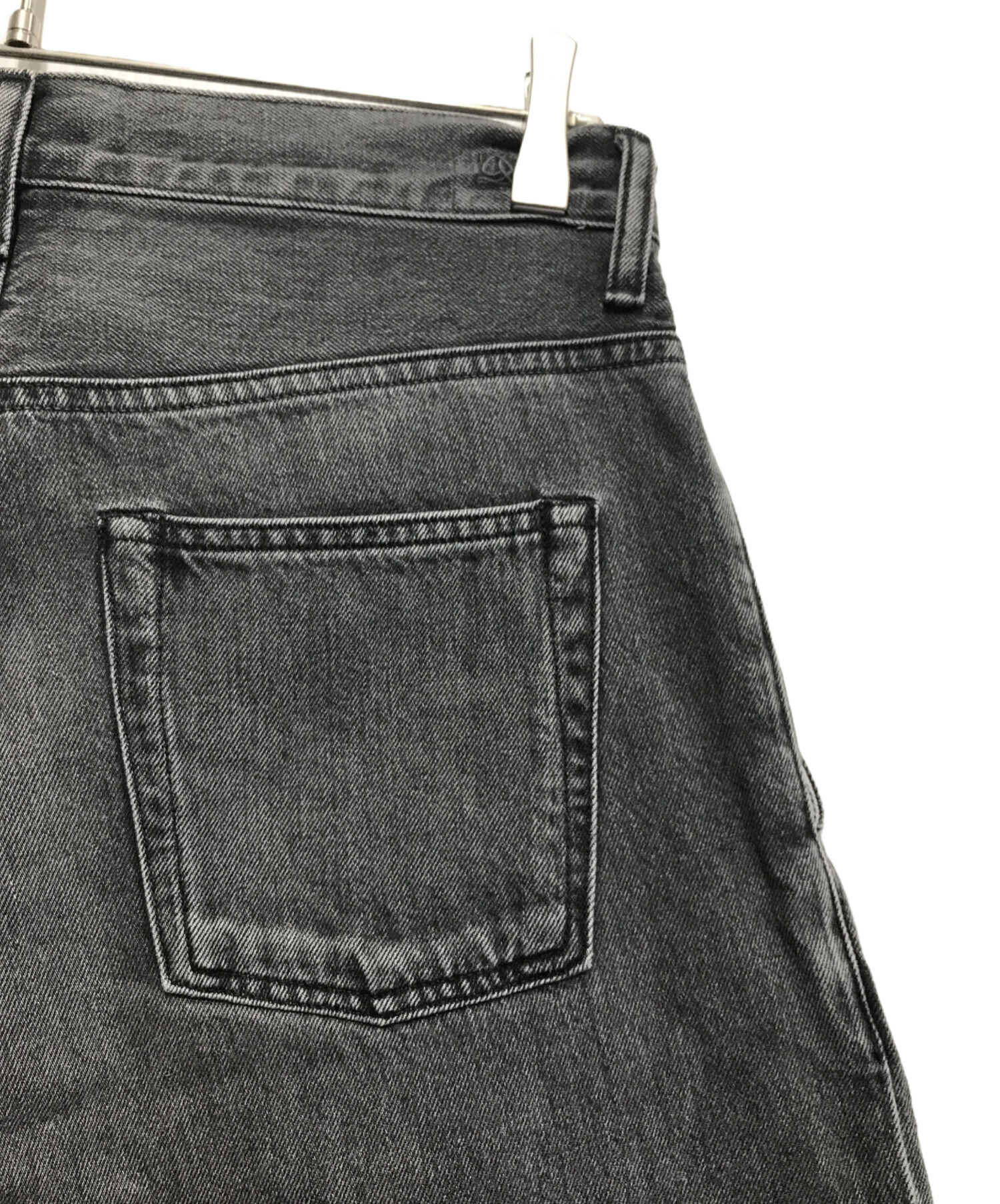 中古・古着通販】Drawer (ドゥロワー) タックデニムパンツ グレー