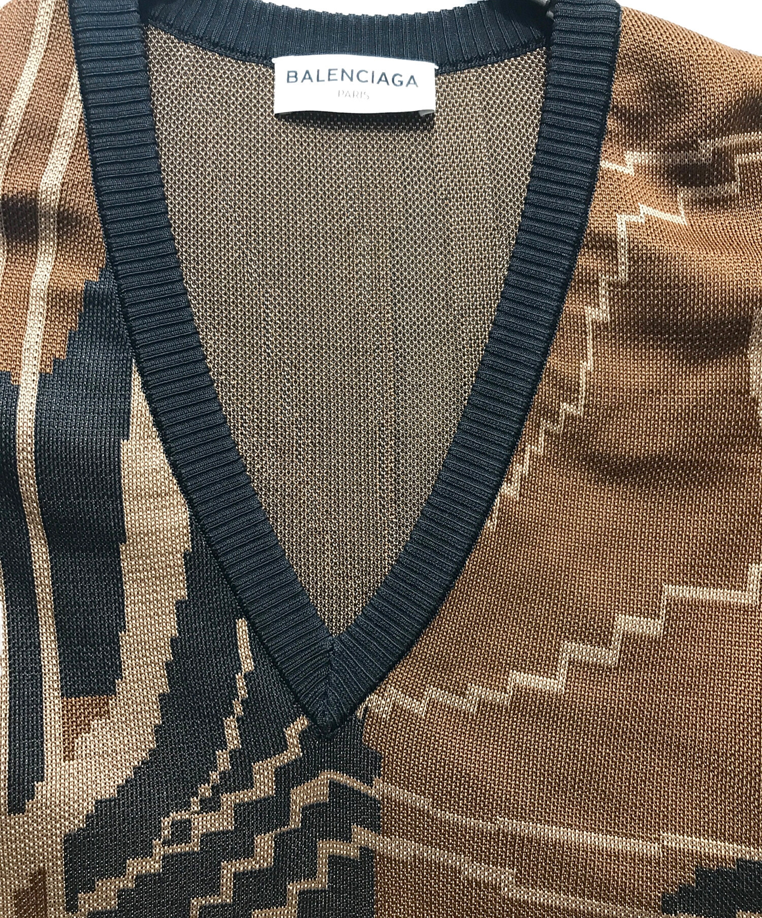 中古・古着通販】BALENCIAGA (バレンシアガ) 16AWカットデザインニット 