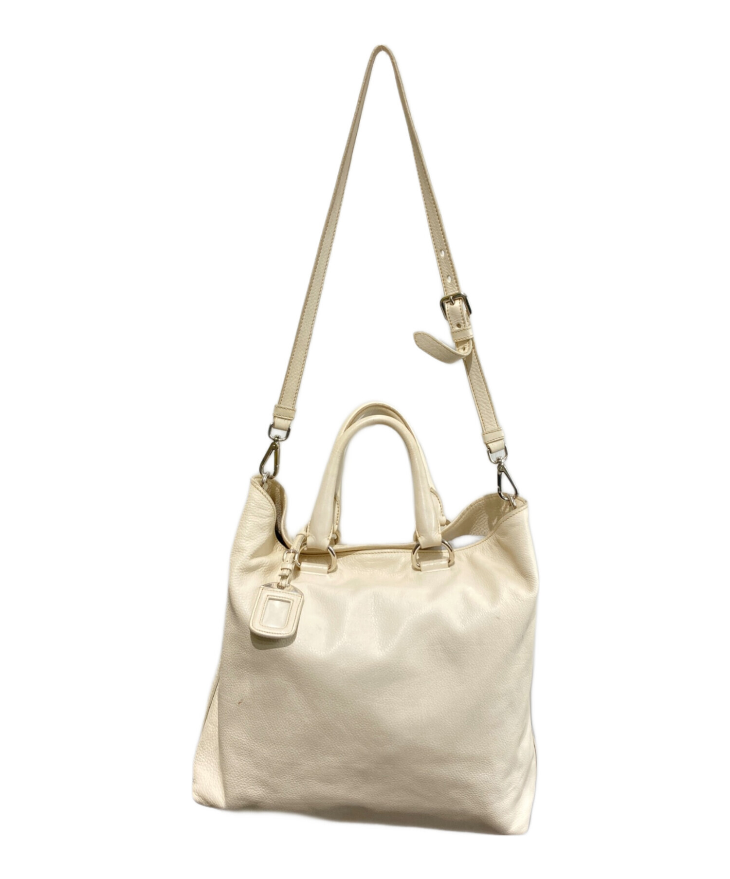 中古・古着通販】PRADA (プラダ) 2wayレザートートバッグ ホワイト 