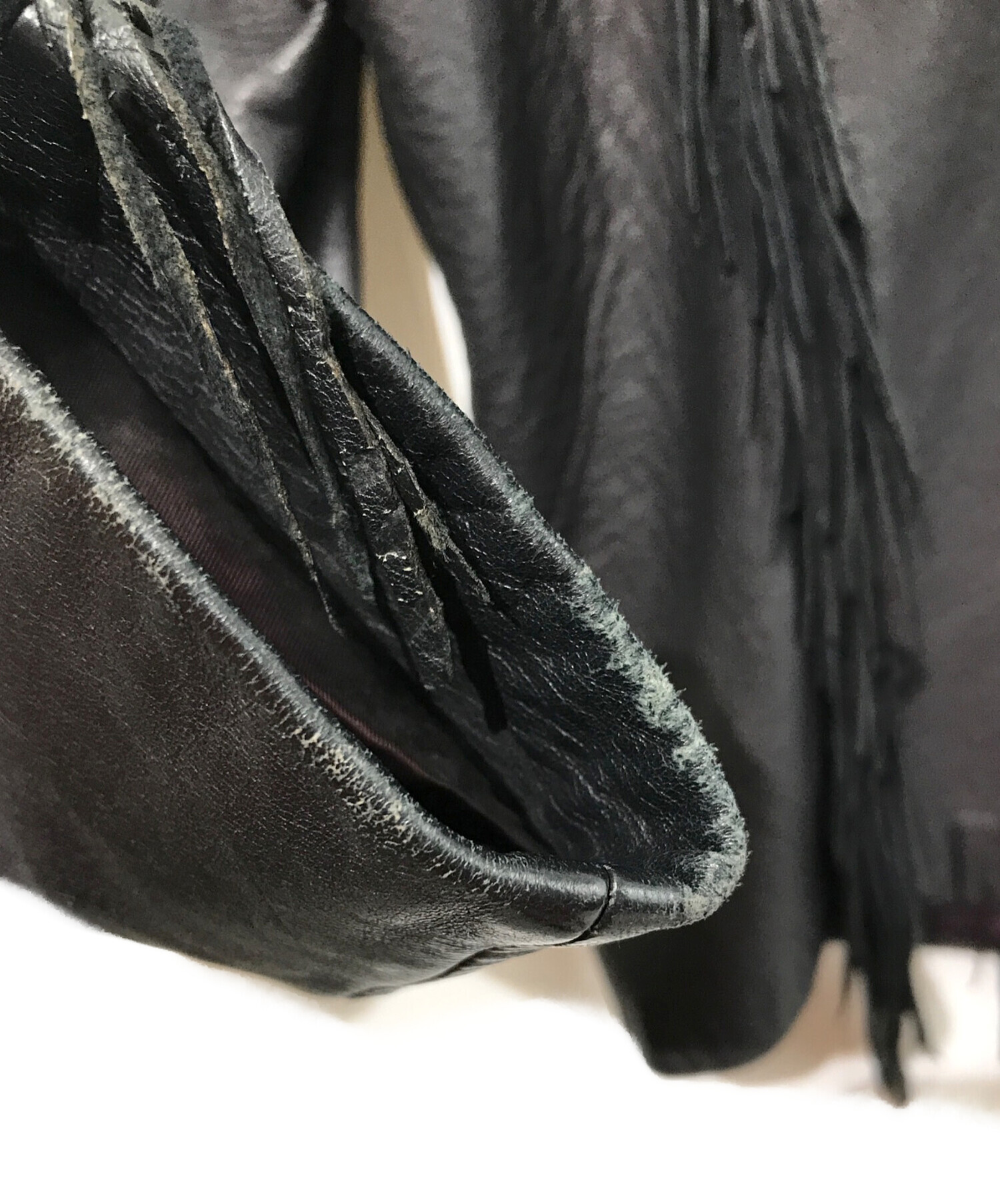 MEALEY'S PITIC LEATHER フリンジ ベスト　ブラック MEALEY\\\u0027S PITIC LEATHER HAND CRAFTED ベスト