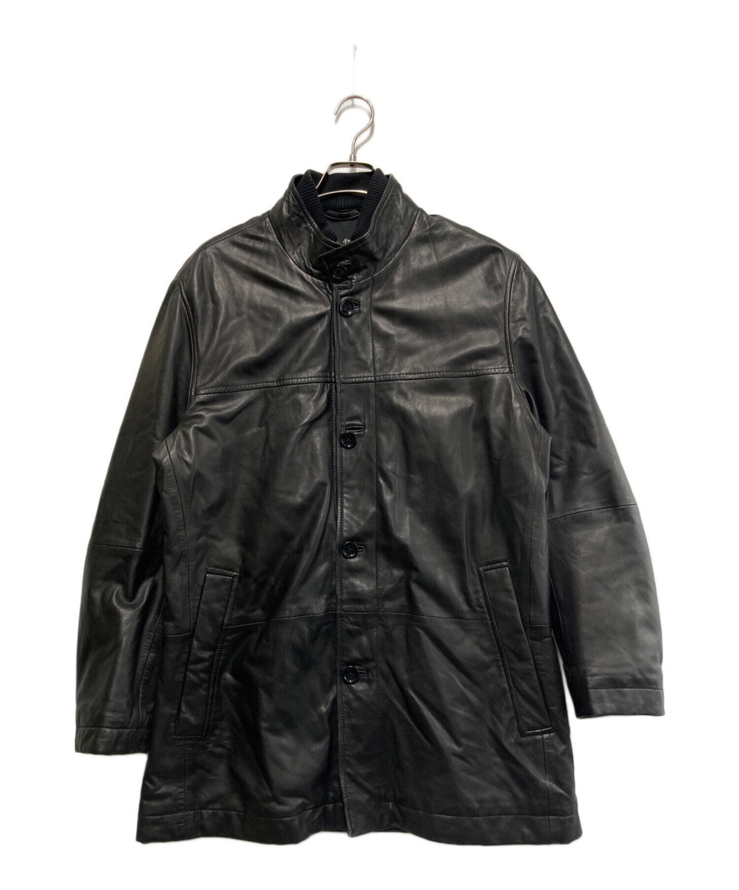中古・古着通販】BOSS HUGO BOSS (ボス ヒューゴボス) レザーコート 