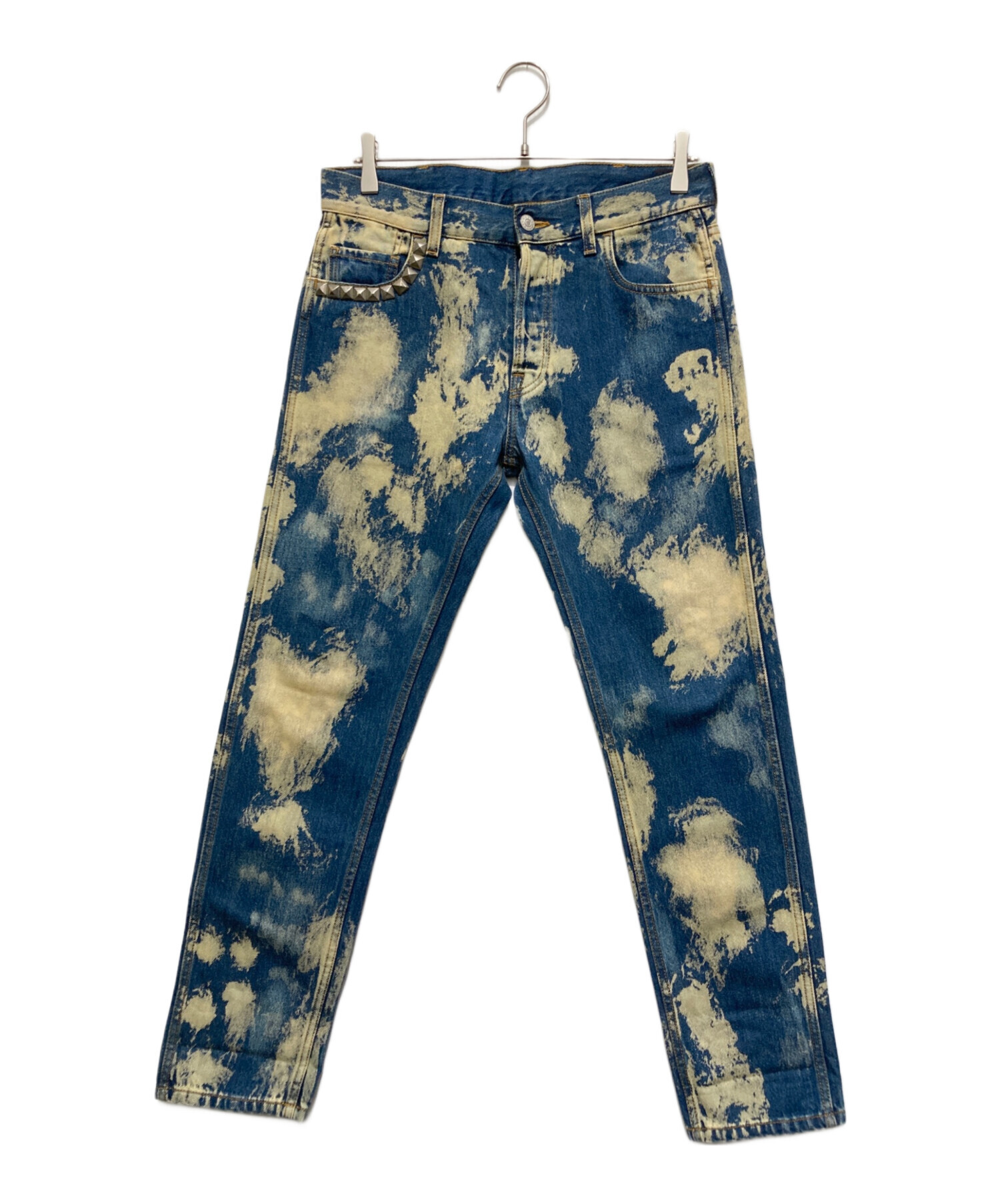 GUCCI ブリーチデニム 中古・古着通販】GUCCI (グッチ) 17ssブリーチ加工ジーンズ ブルー