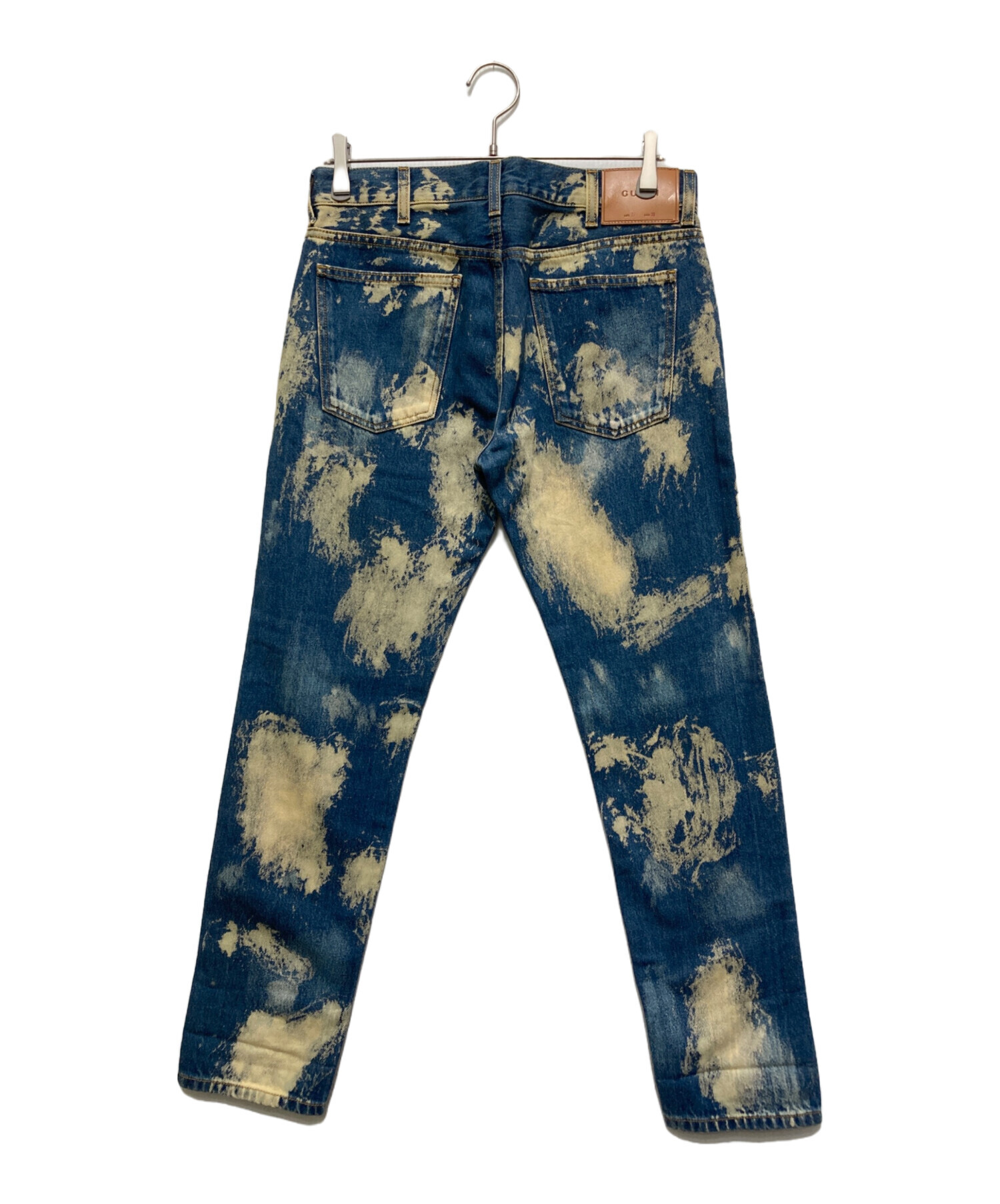 中古・古着通販】GUCCI (グッチ) 17ssブリーチ加工ジーンズ ブルー