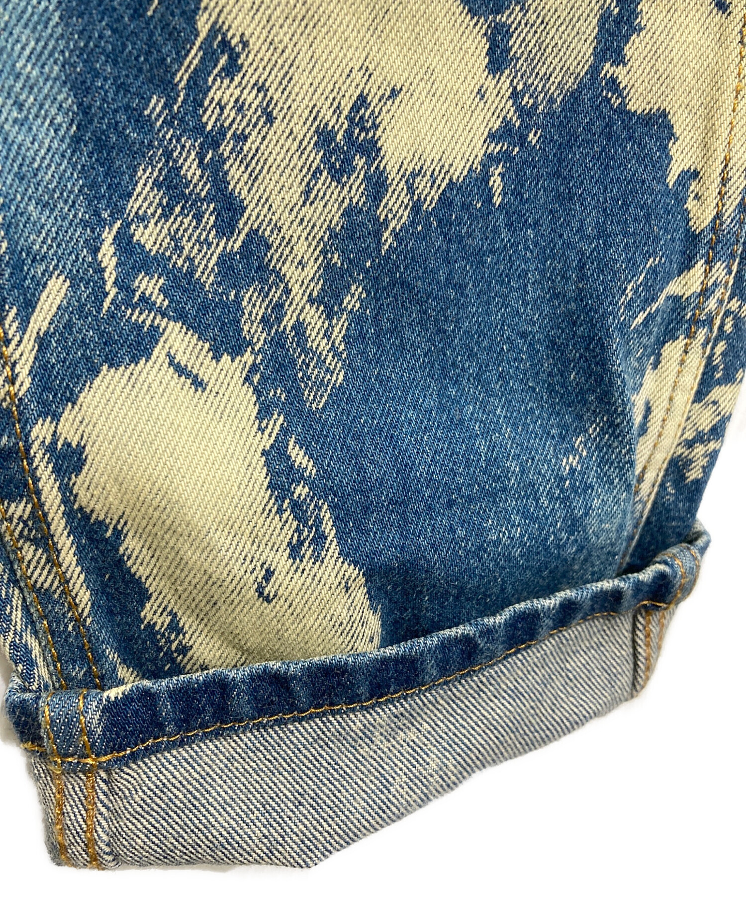 中古・古着通販】GUCCI (グッチ) 17ssブリーチ加工ジーンズ ブルー