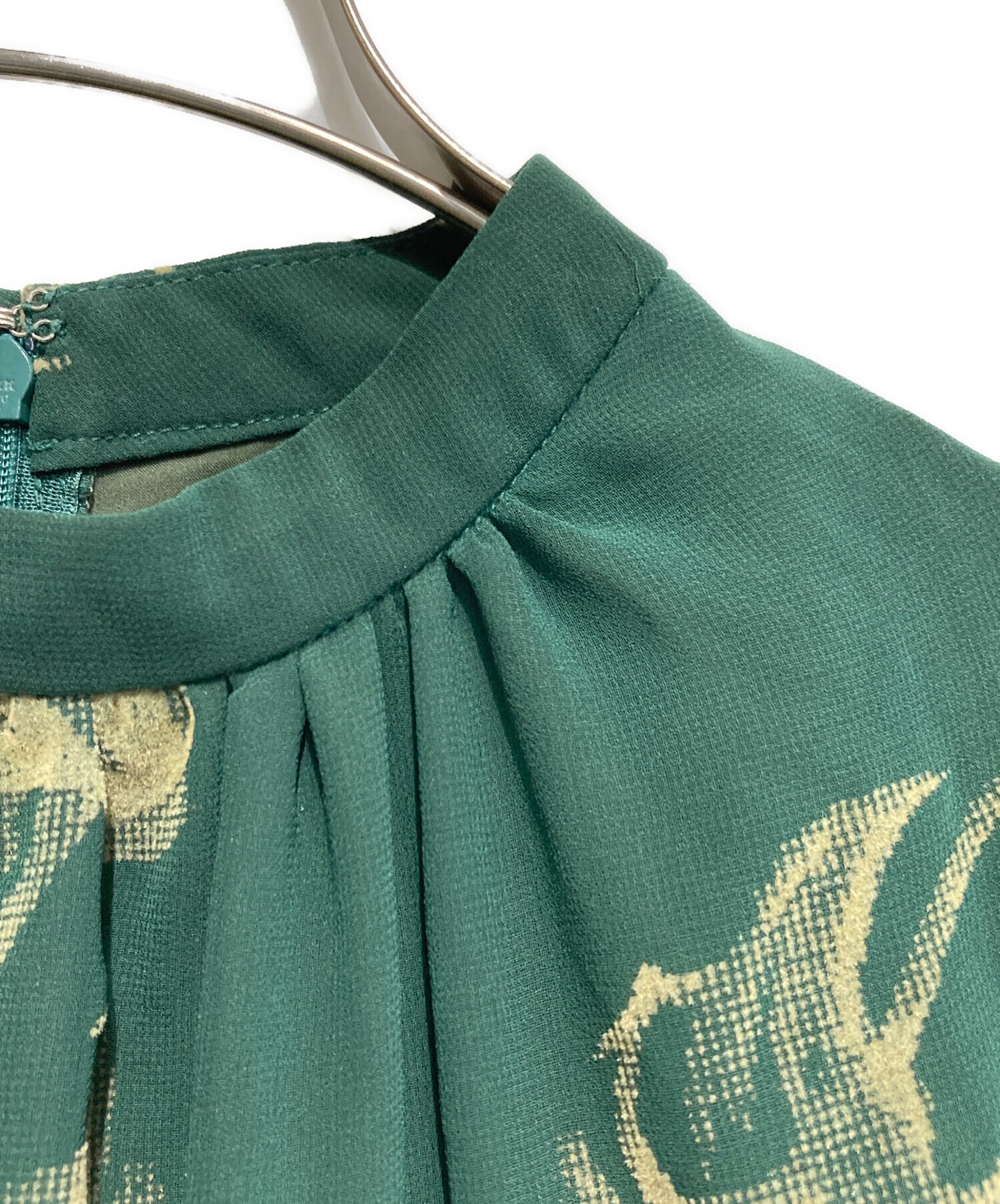 中古・古着通販】Ameri (アメリ) UND CALLA FLOCKY DRESS グリーン