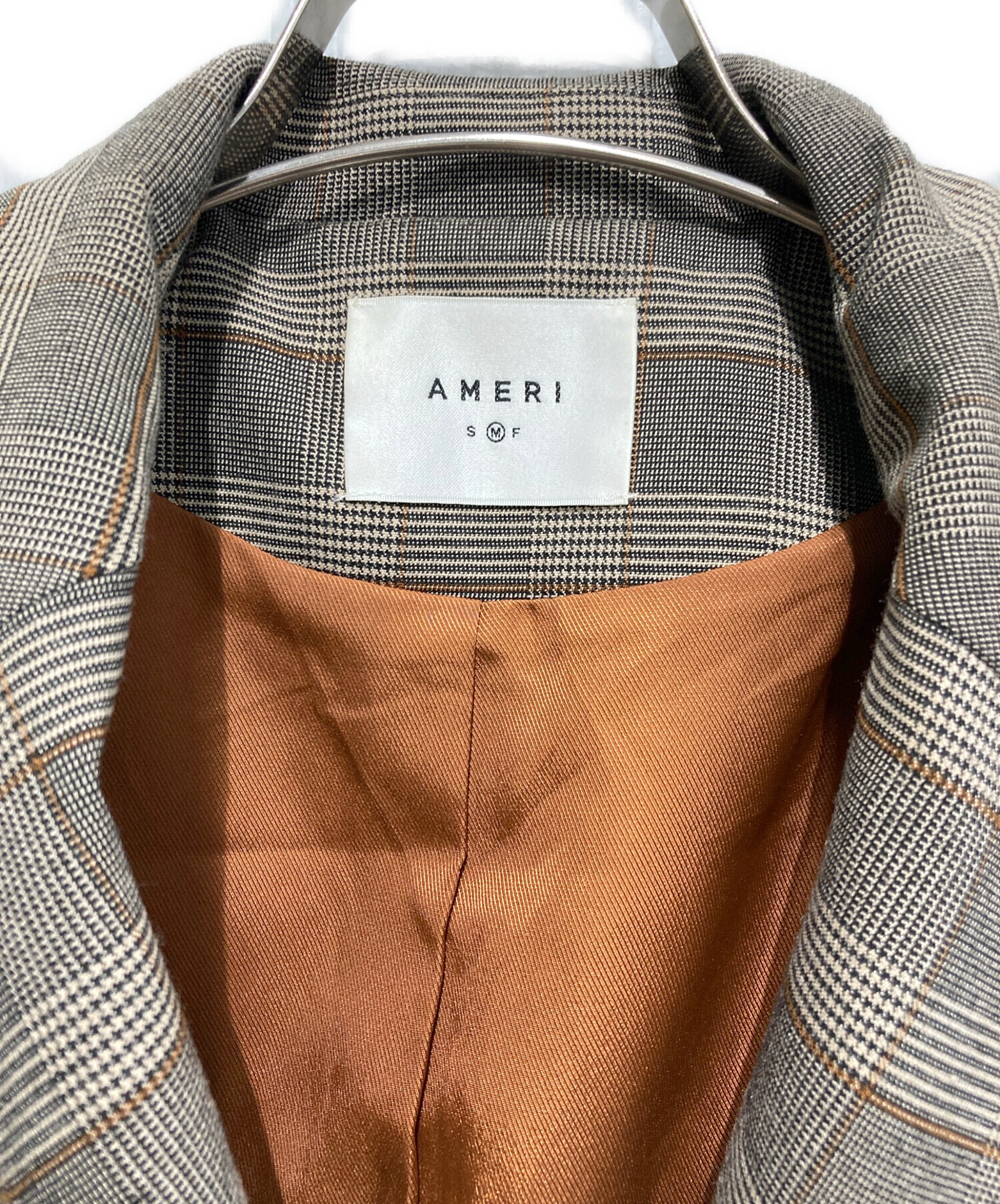 中古・古着通販】AMERI (アメリ) PUFF CHECK JACKET WITH SKIRT PANT