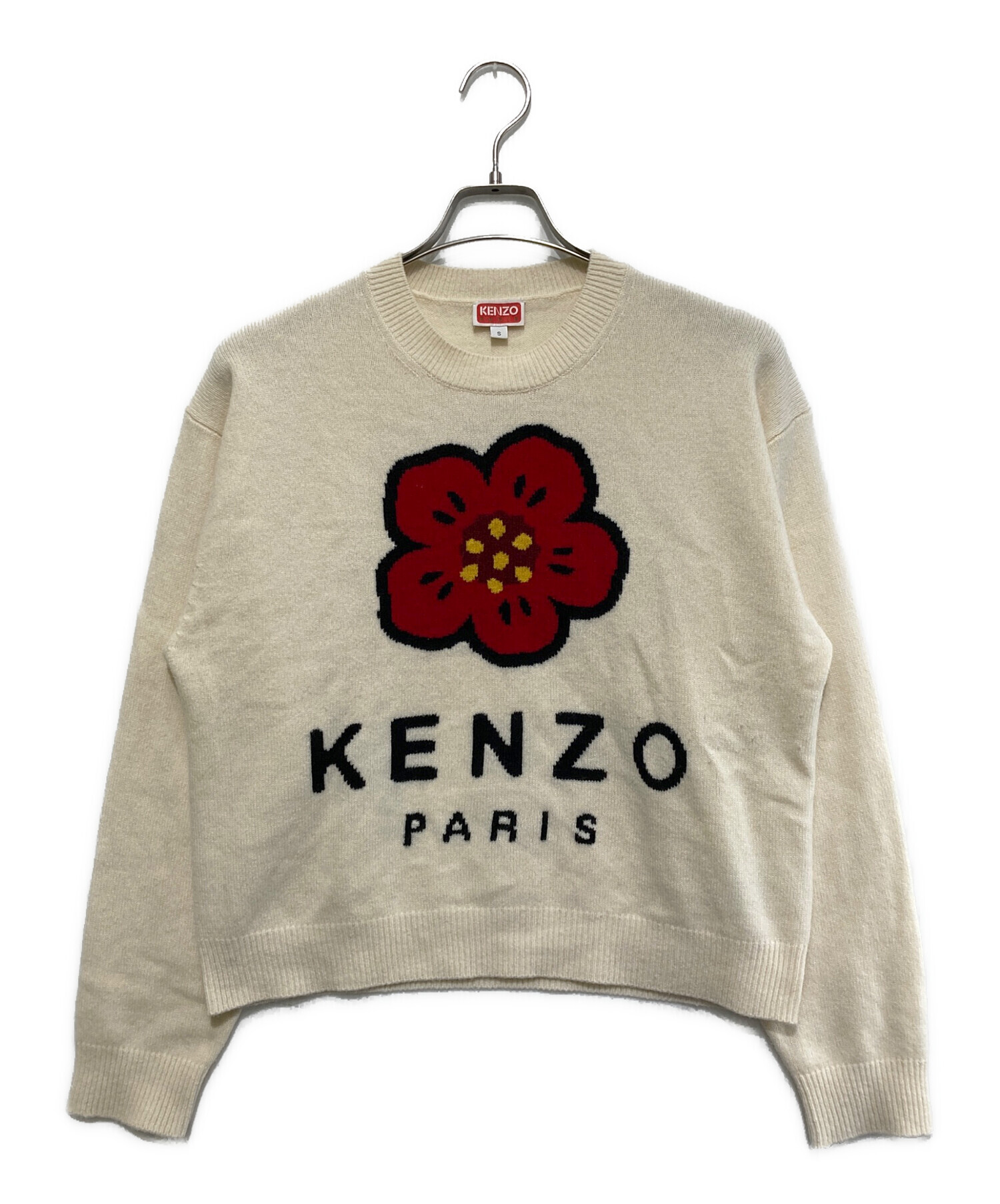 中古・古着通販】KENZO (ケンゾー) フラワーニット ホワイト サイズ:S