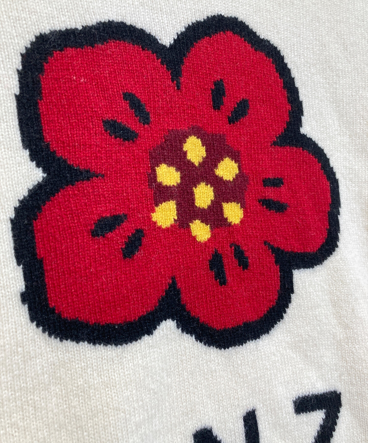 中古・古着通販】KENZO (ケンゾー) フラワーニット ホワイト サイズ:S