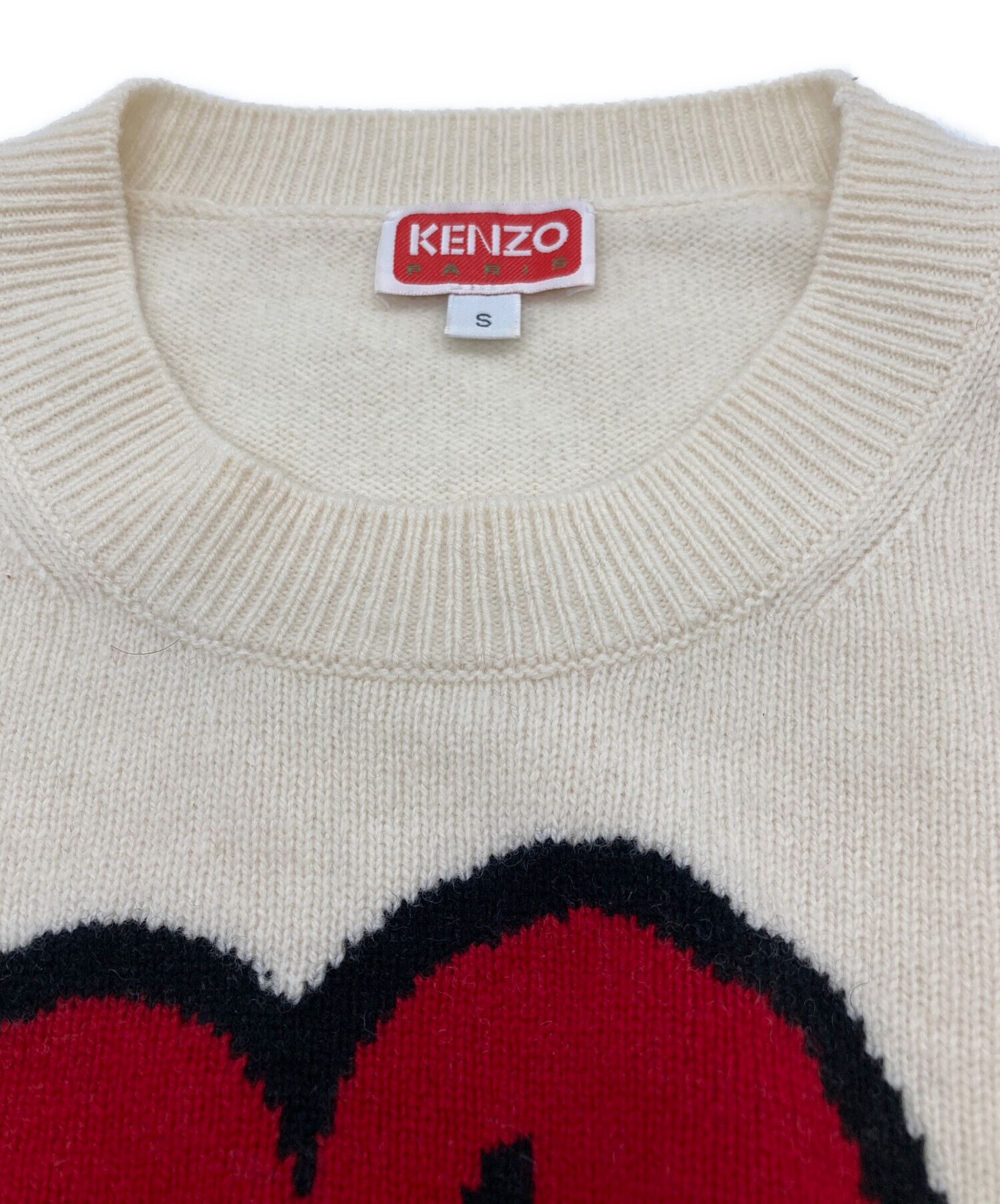 中古・古着通販】KENZO (ケンゾー) フラワーニット ホワイト サイズ:S