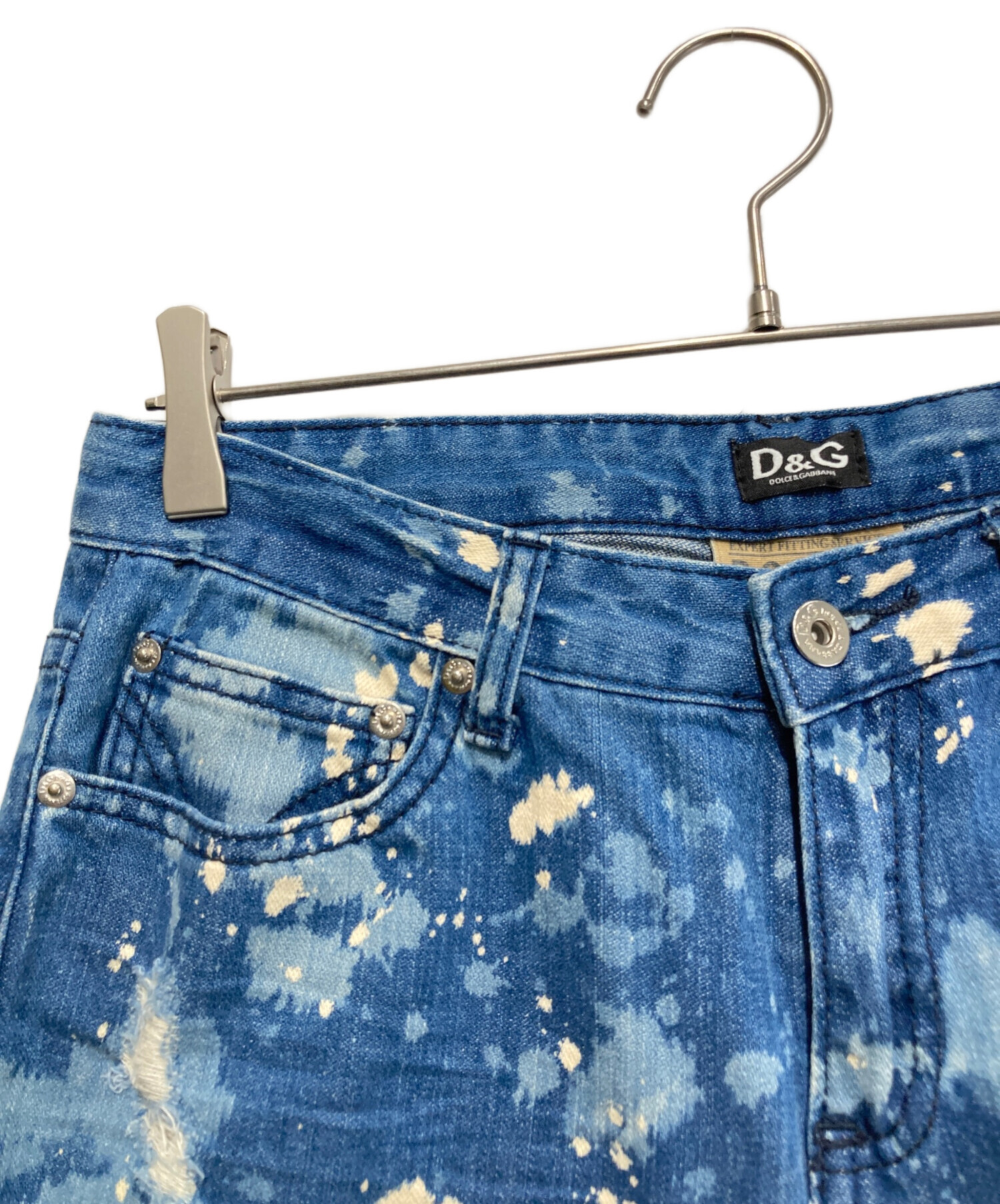 ドルチェ&ガッバーナ ブリーチ加工デニムパンツ DOLCE \u0026 GABBANA (ドルチェ＆ガッバーナ) ブリーチ加工デニムパンツ ブルー サイズ:SIZE 30