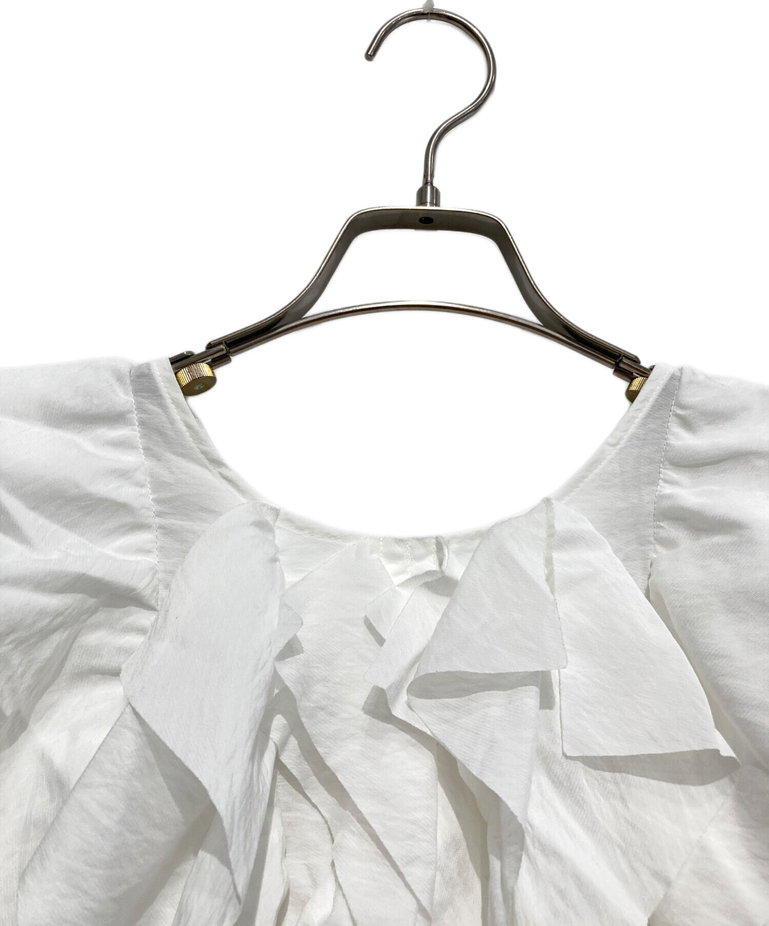 中古・古着通販】roughlow (ラフロー) frill vest ホワイト サイズ