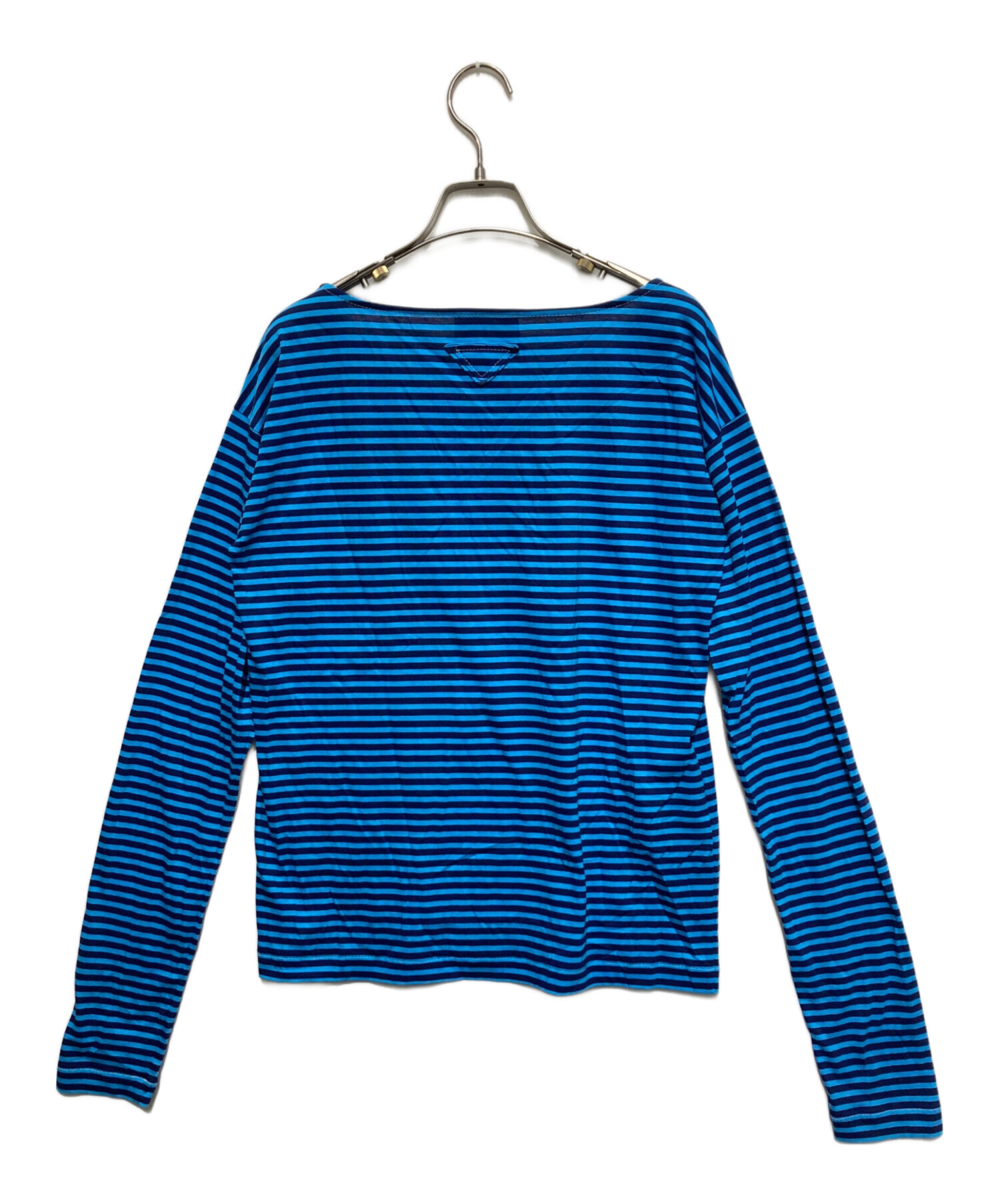 中古・古着通販】PRADA (プラダ) ボーダーカットソー ブルー×ネイビー 