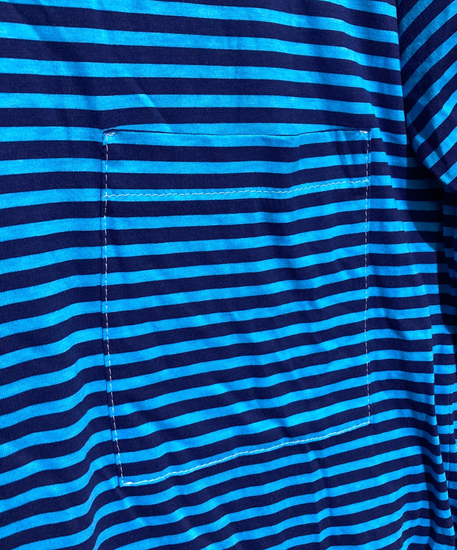 中古・古着通販】PRADA (プラダ) ボーダーカットソー ブルー×ネイビー 
