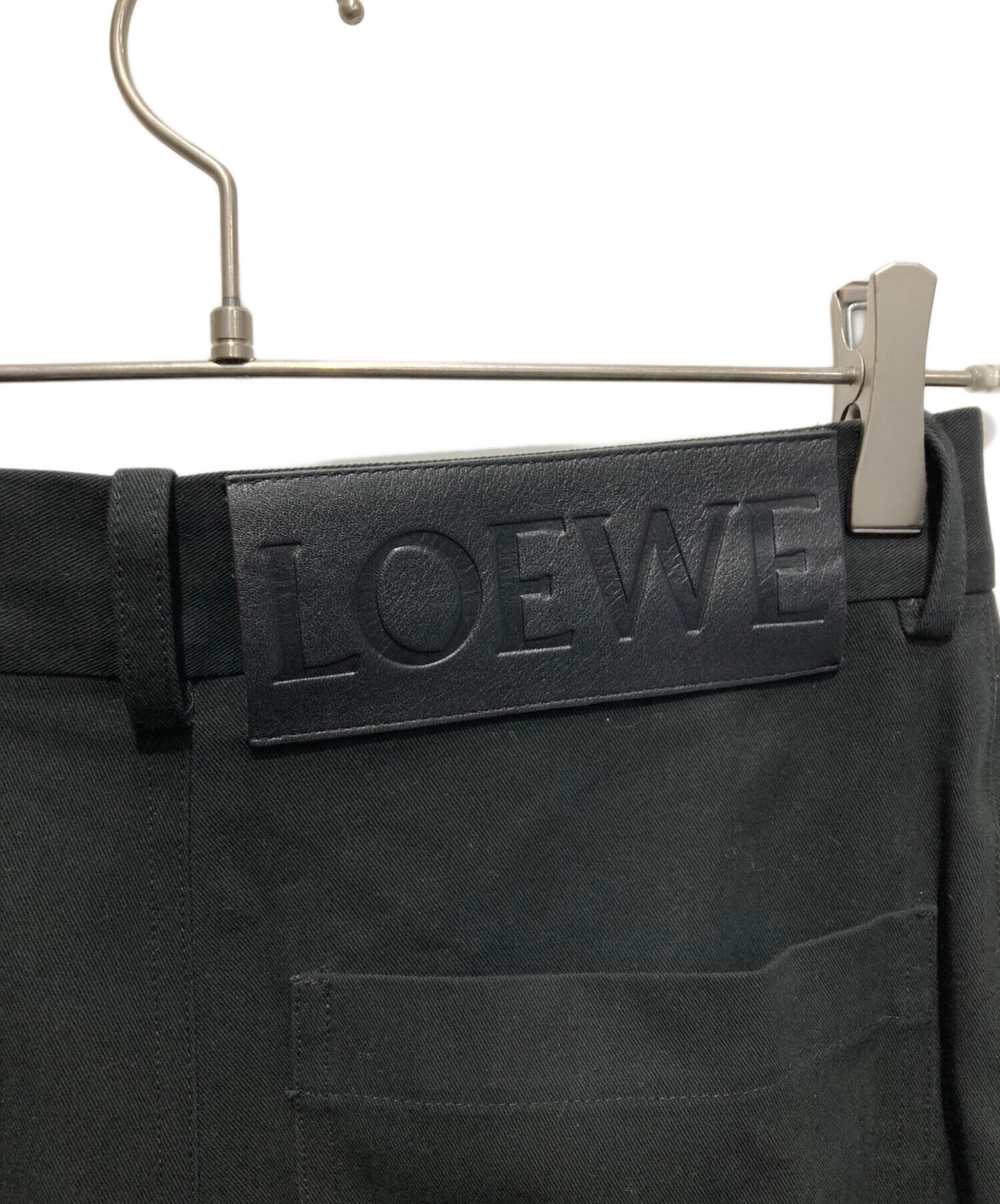 中古・古着通販】LOEWE (ロエベ) ロークロッチトラウザーズ ブラック