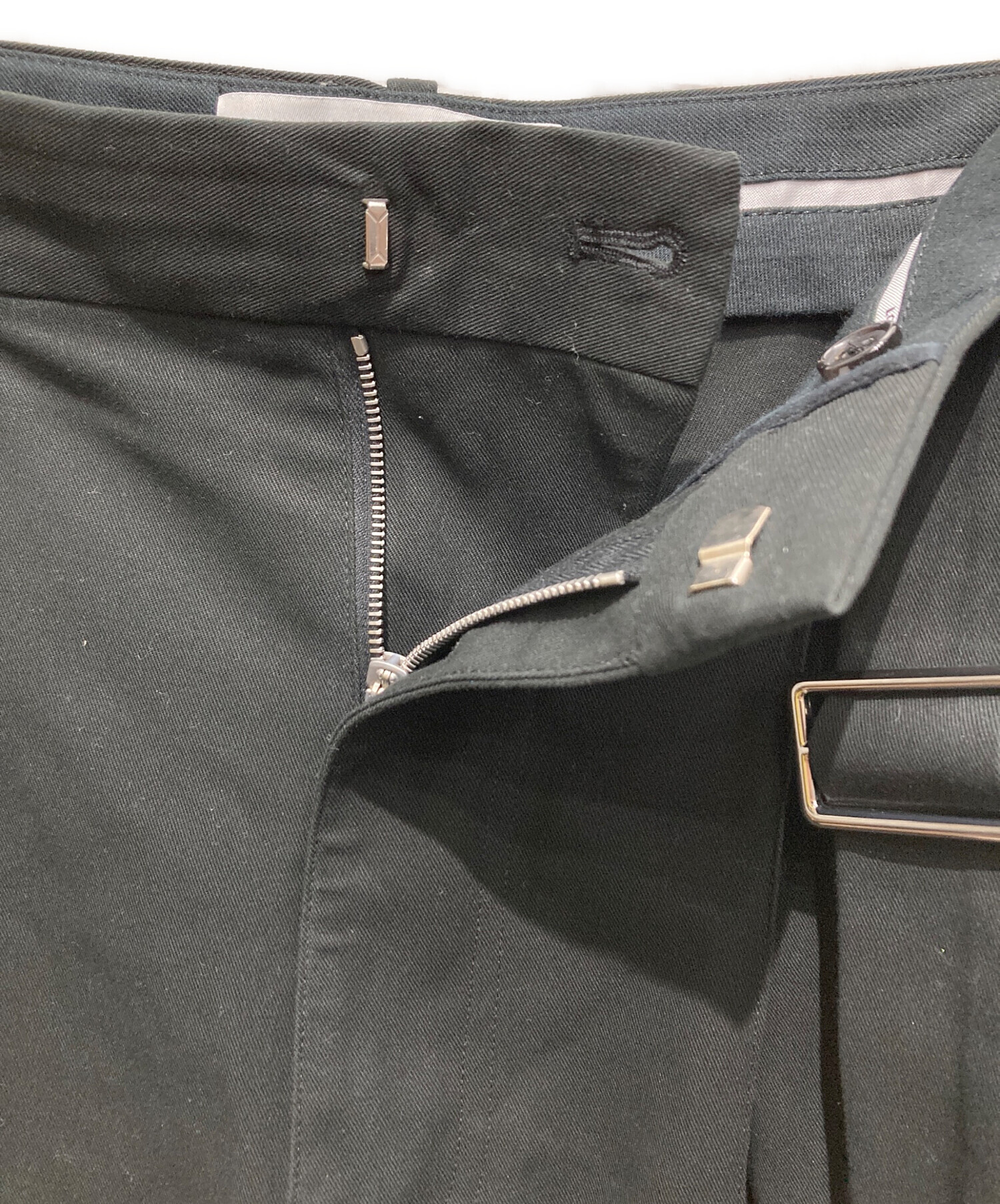 中古・古着通販】LOEWE (ロエベ) ロークロッチトラウザーズ ブラック
