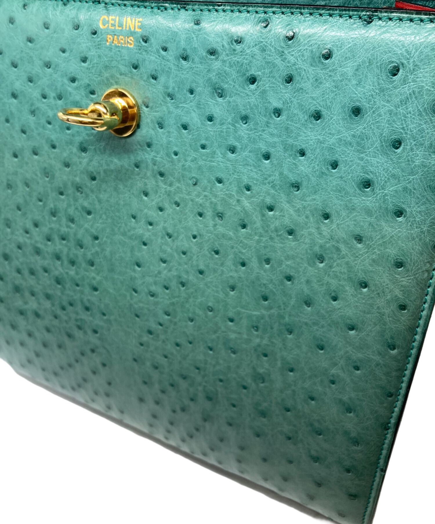 中古・古着通販】CELINE (セリーヌ) オーストリッチハンドバッグ 