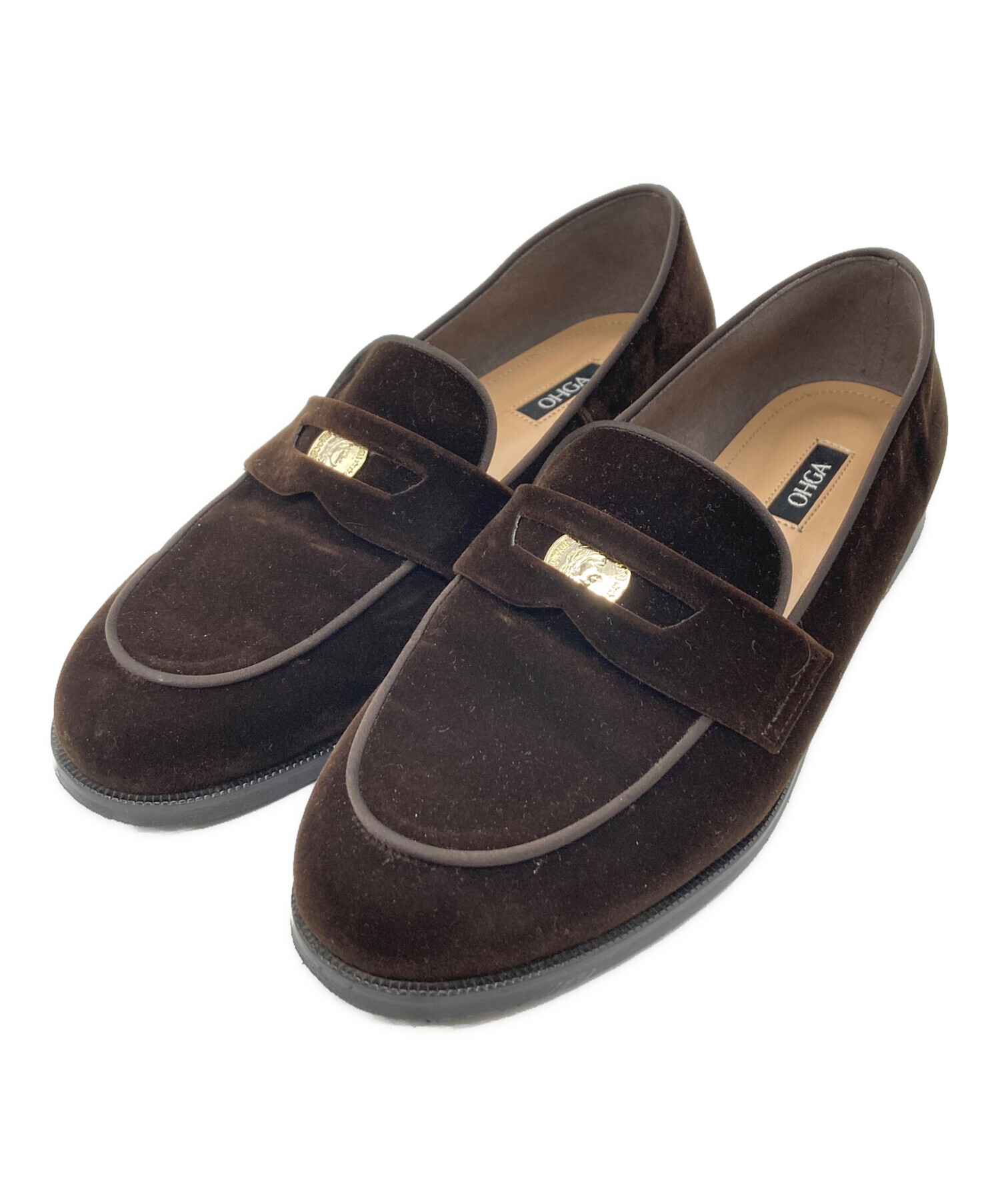 【新品未使用】　OHGA ローファー　24.0 中古・古着通販】OHGA (オオガ) コインローファー ブラウン サイズ:24