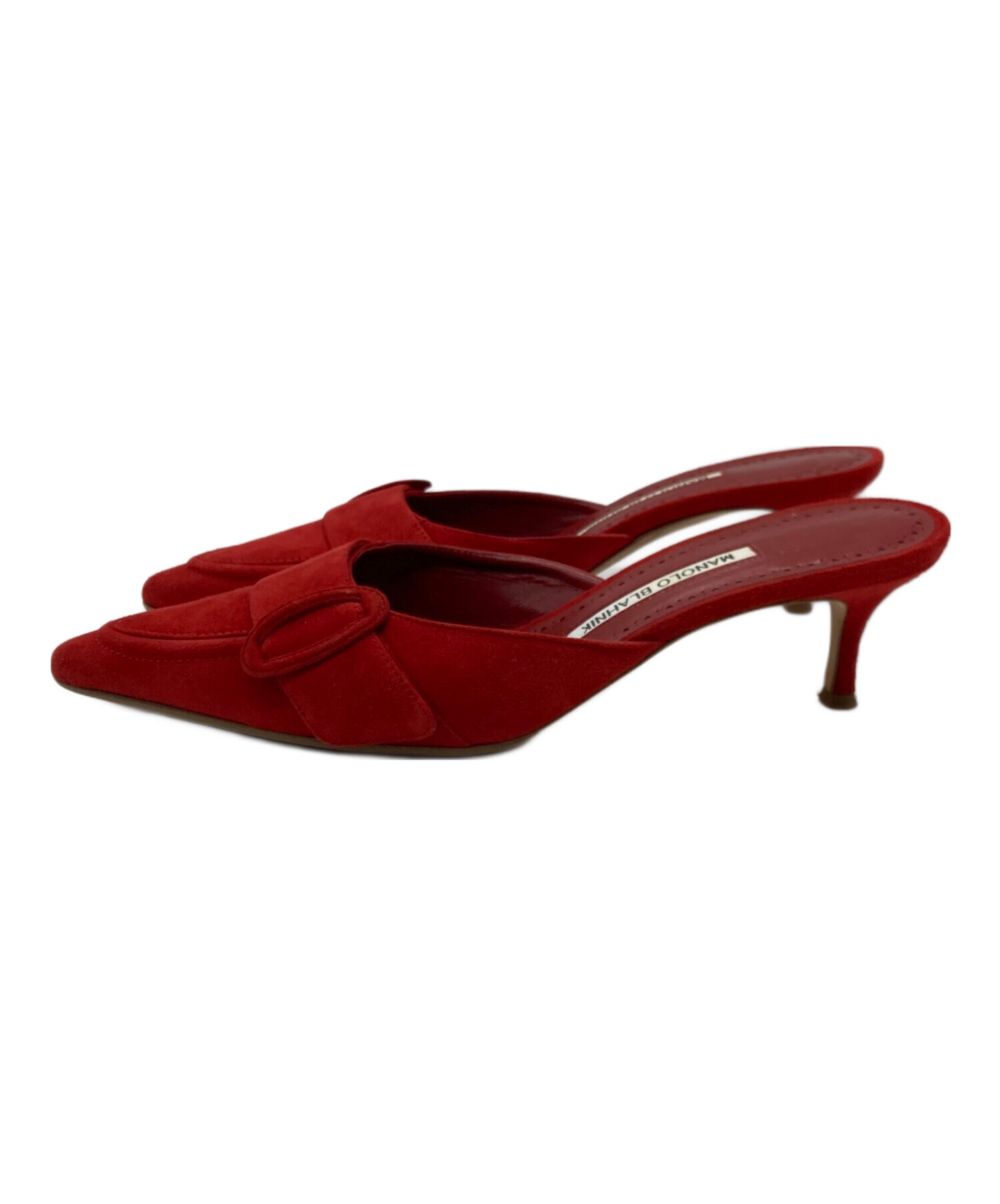 中古・古着通販】Manolo Blahnik (マノロブラニク) ミュール レッド