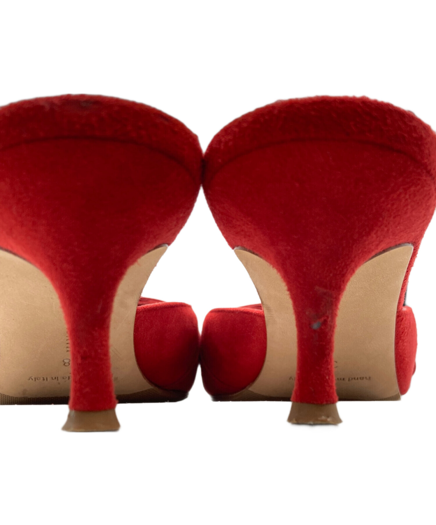 MANOLO BLAHNIK マノロブラニク CARIMU ミュール 定価14万 中古・古着通販】Manolo Blahnik (マノロブラニク) ミュール レッド