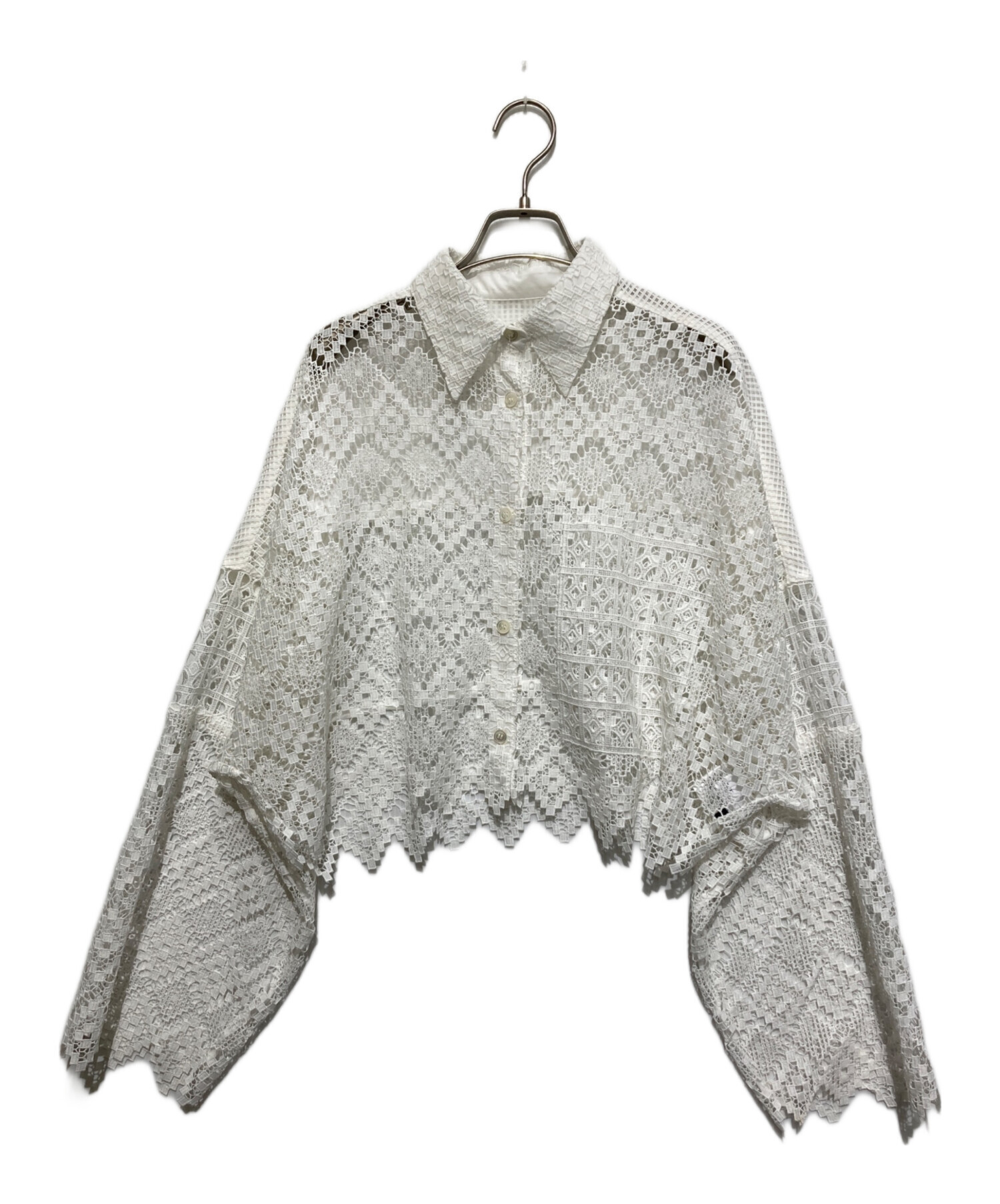 中古・古着通販】LE CIEL BLEU (ルシェルブルー) Paneled Lace Cropped 