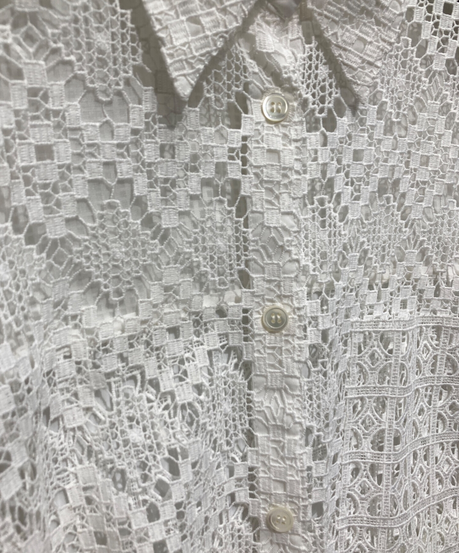 中古・古着通販】LE CIEL BLEU (ルシェルブルー) Paneled Lace Cropped 