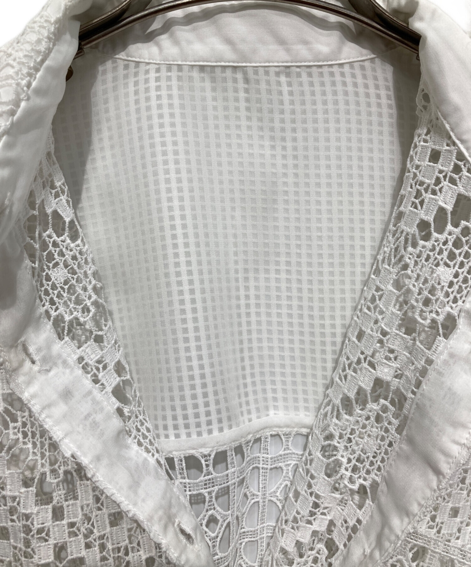 ルシェブルー Paneled Lace Cropped Shirt LE CIEL BLEU (ルシェル 