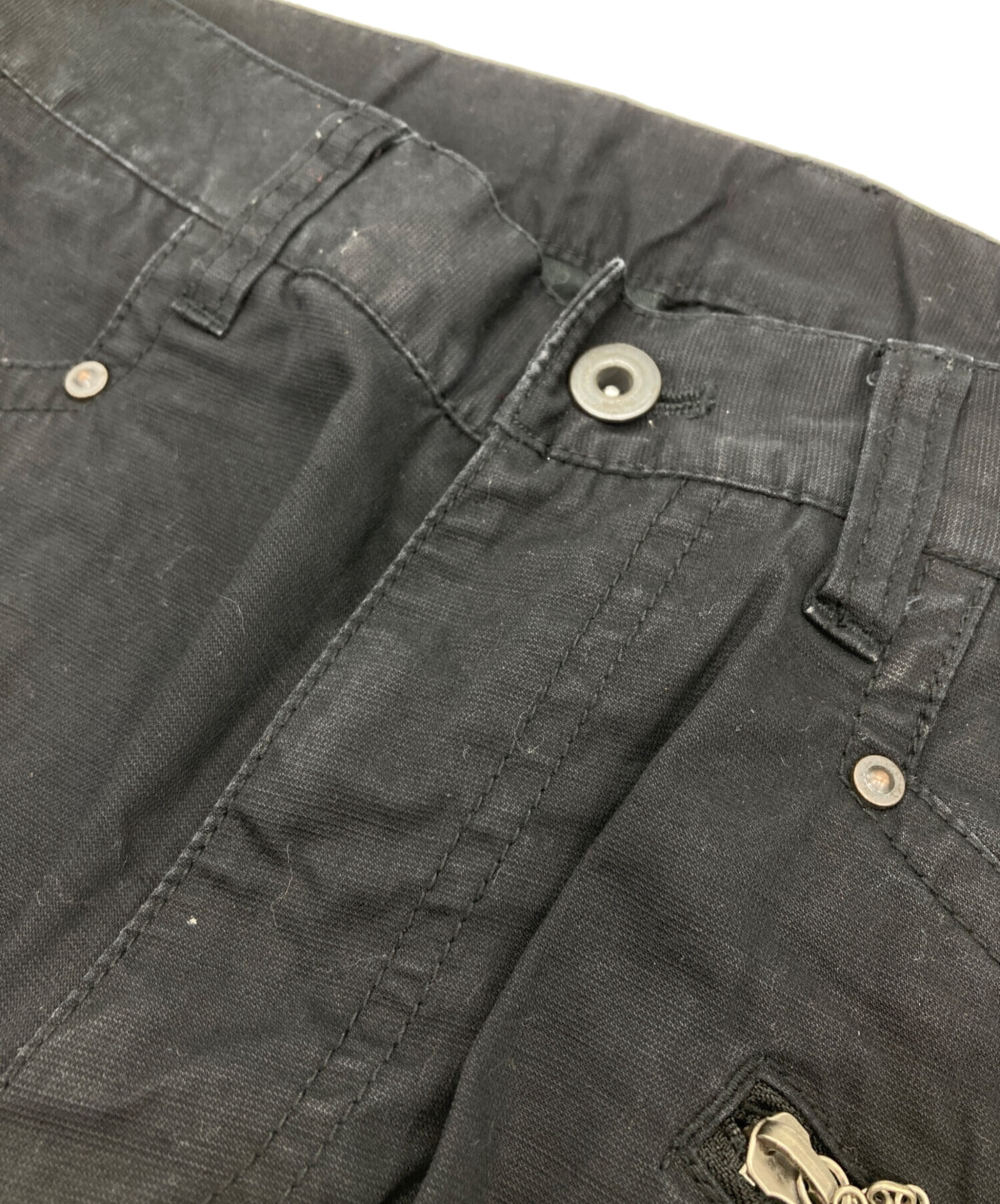 中古・古着通販】TETE HOMME (テット オム) ボンテージパンツ ブラック