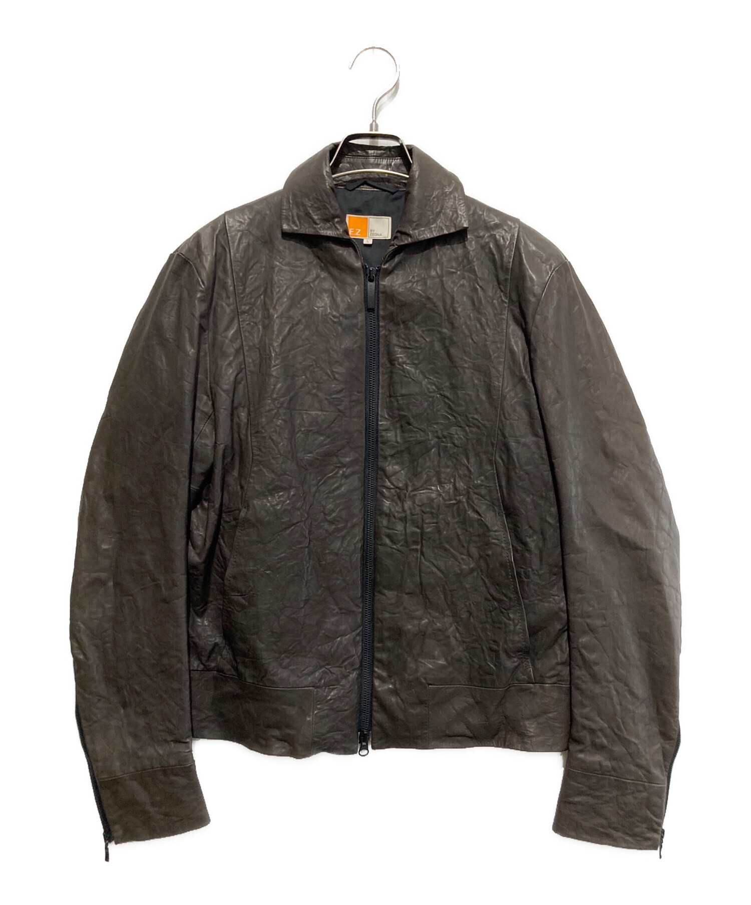 Zegna ヴィンテージレザージャケット 中古・古着通販】E.Z BY ZEGNA (イージーバイゼニア) レザージャケット