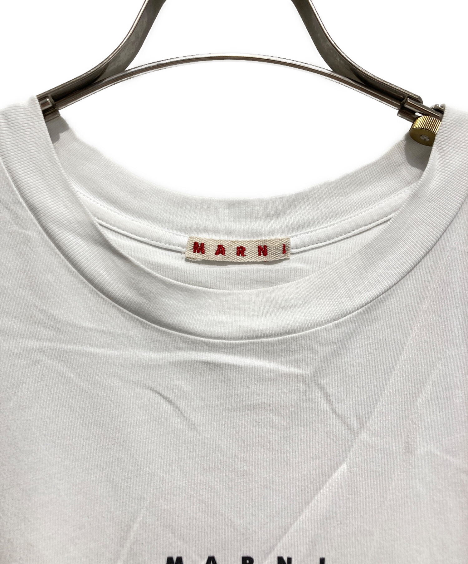 中古・古着通販】MARNI (マルニ) ロゴTシャツ ホワイト サイズ:48 
