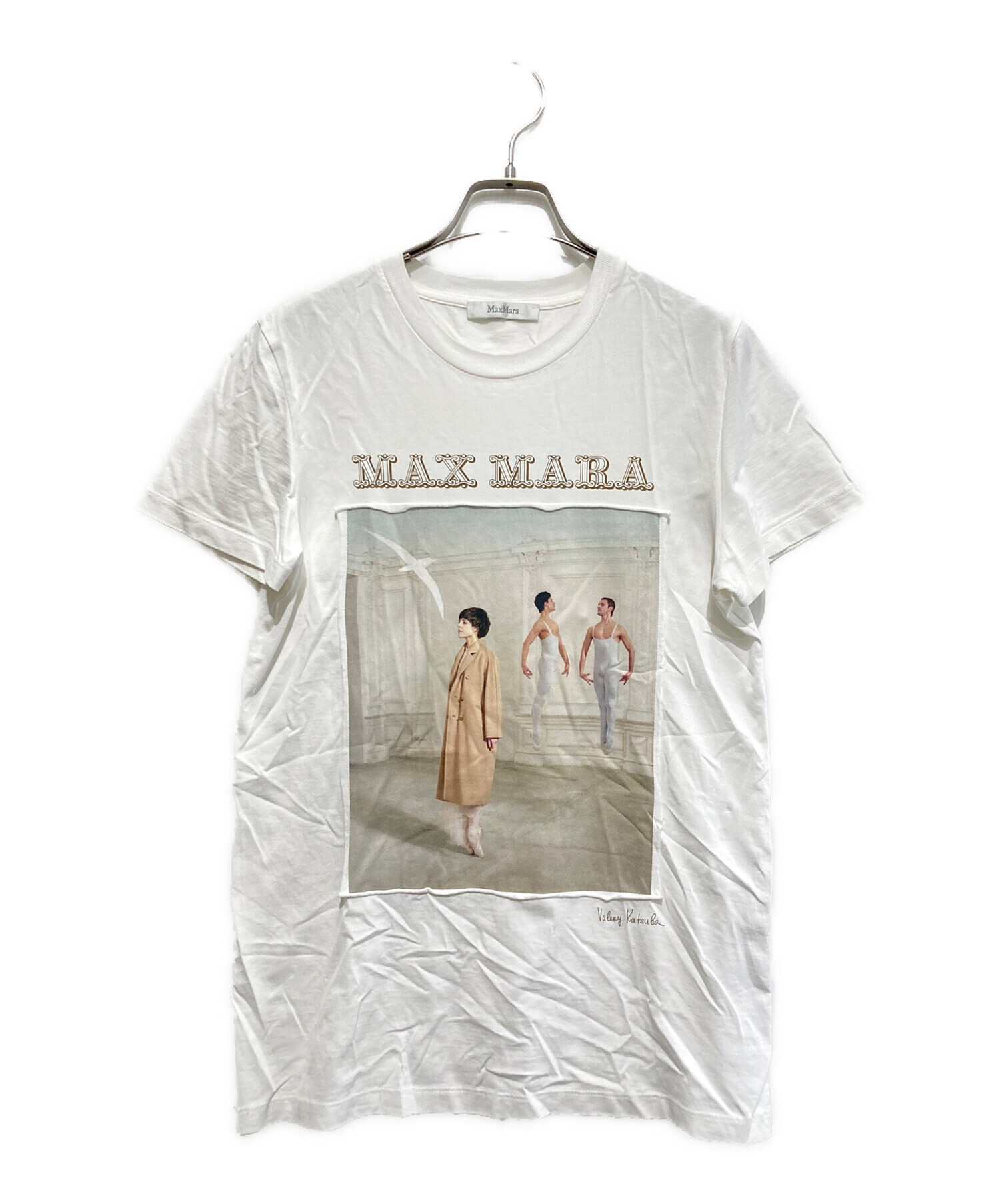中古・古着通販】MaxMara (マックスマーラ) プリントTシャツ ホワイト 