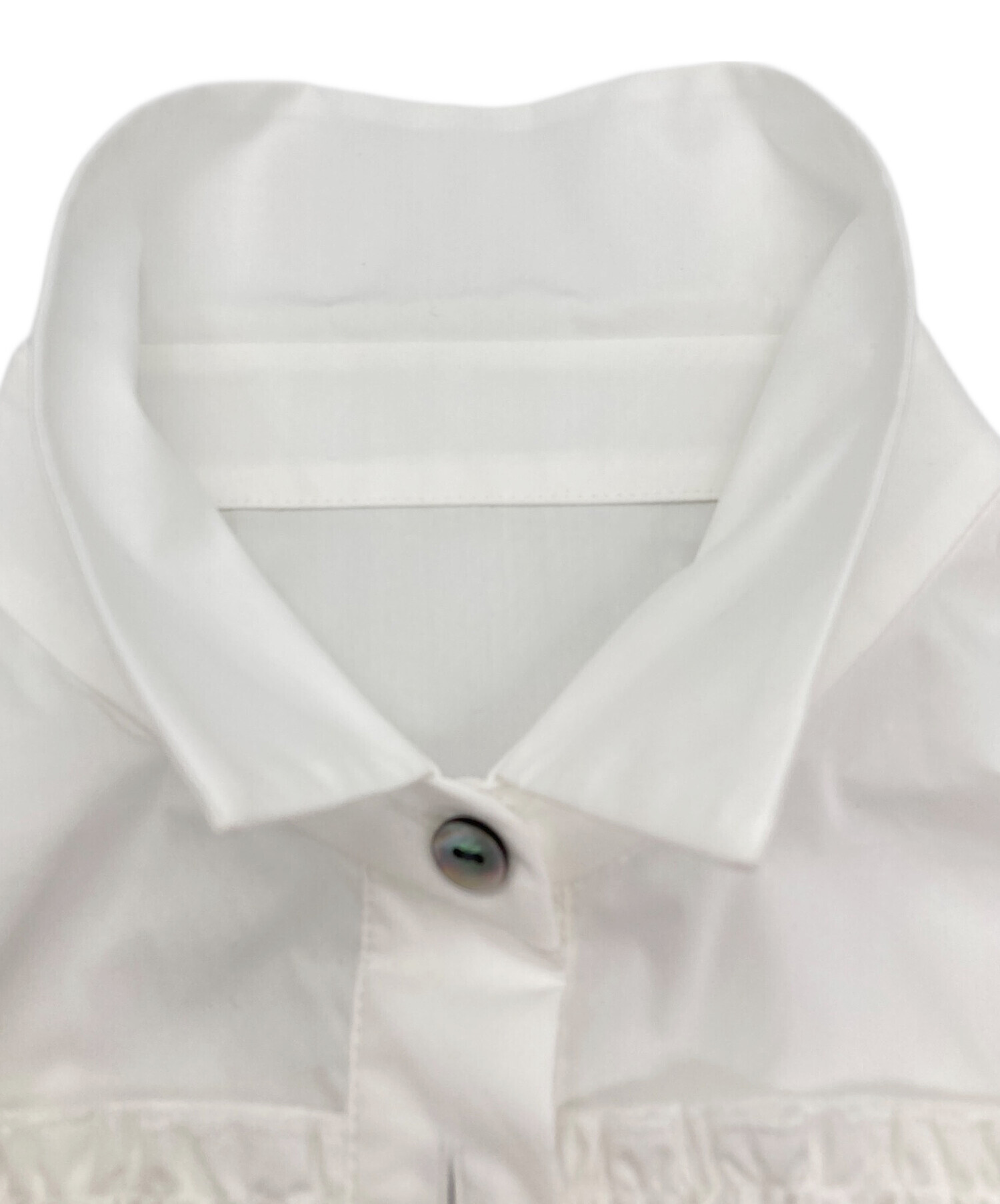 中古・古着通販】ENFOLD (エンフォルド) TIERED GATHER SHIRT ホワイト
